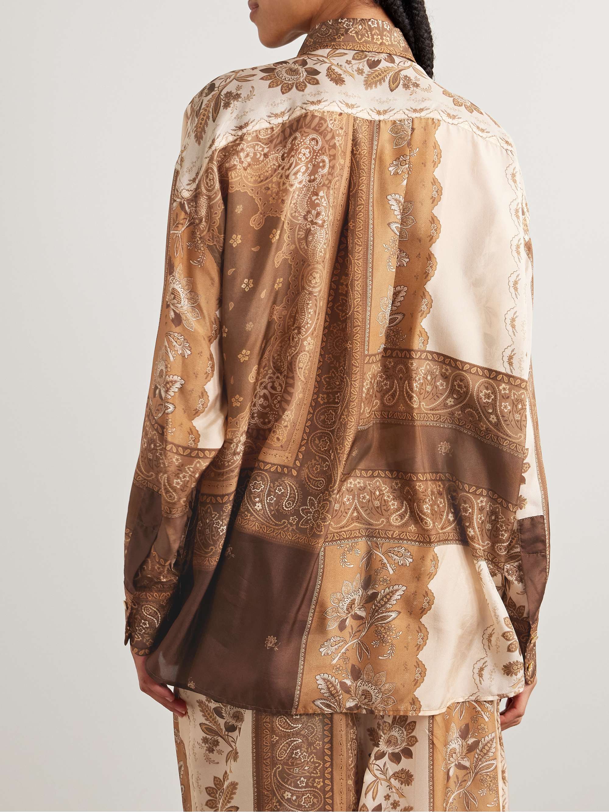 Lucky printed silk shirt view