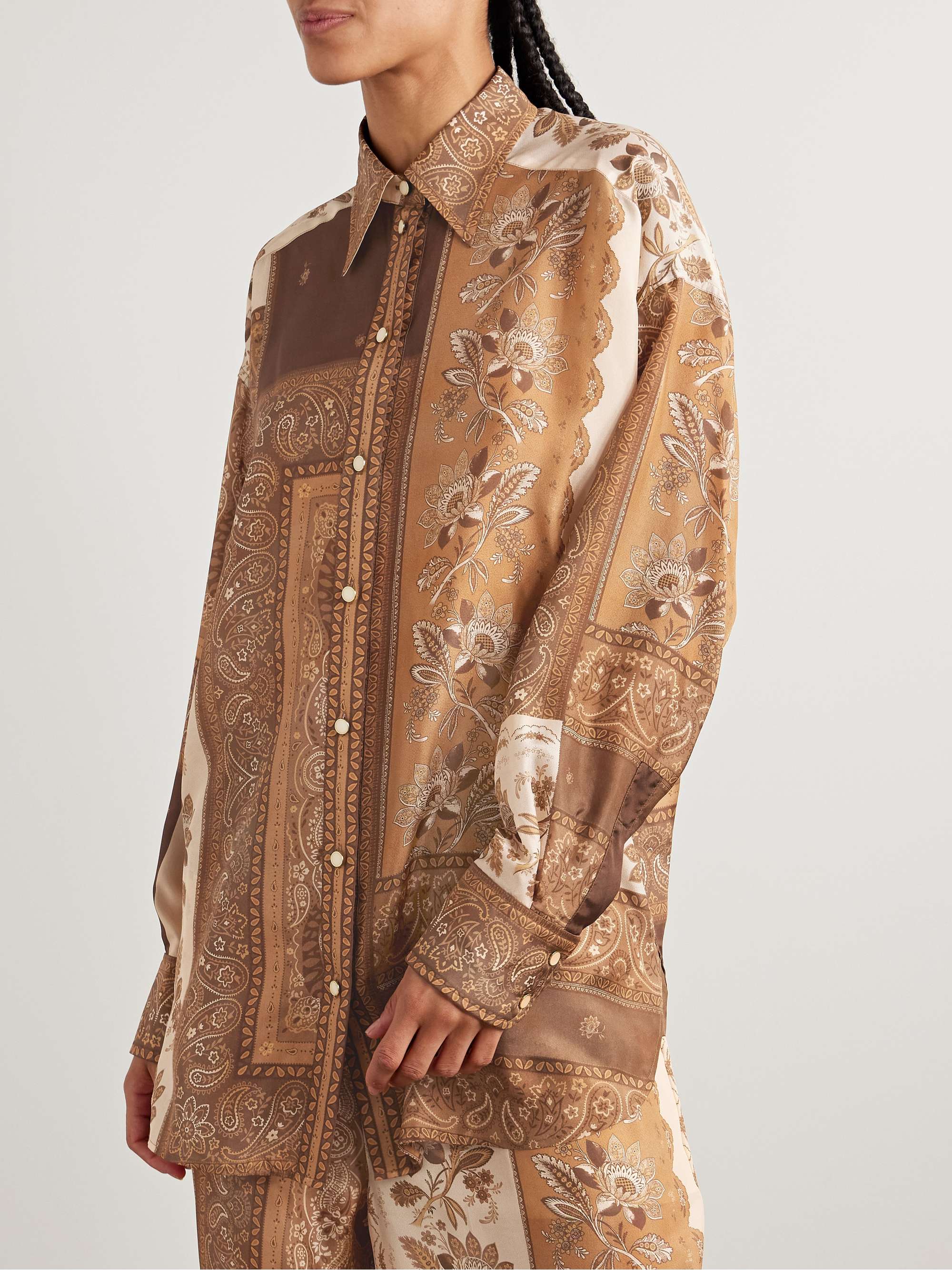 Lucky printed silk shirt view