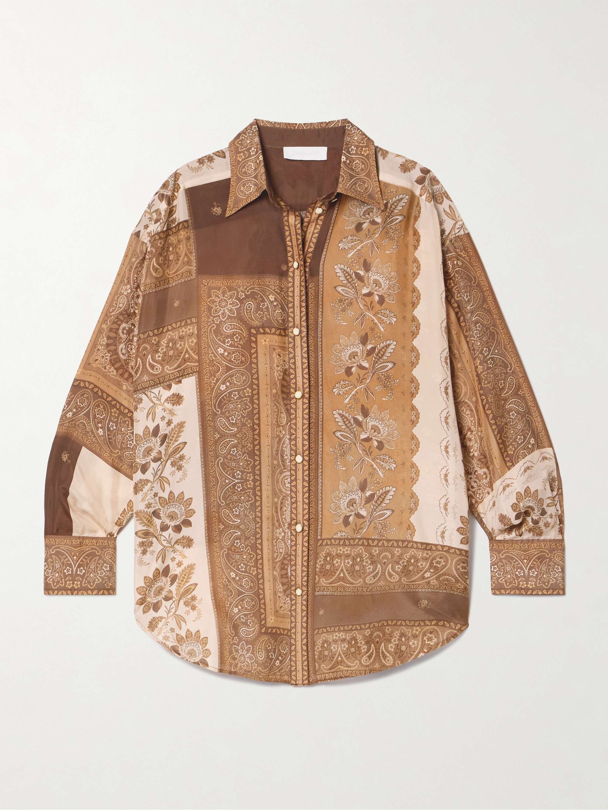 Lucky printed silk shirt view