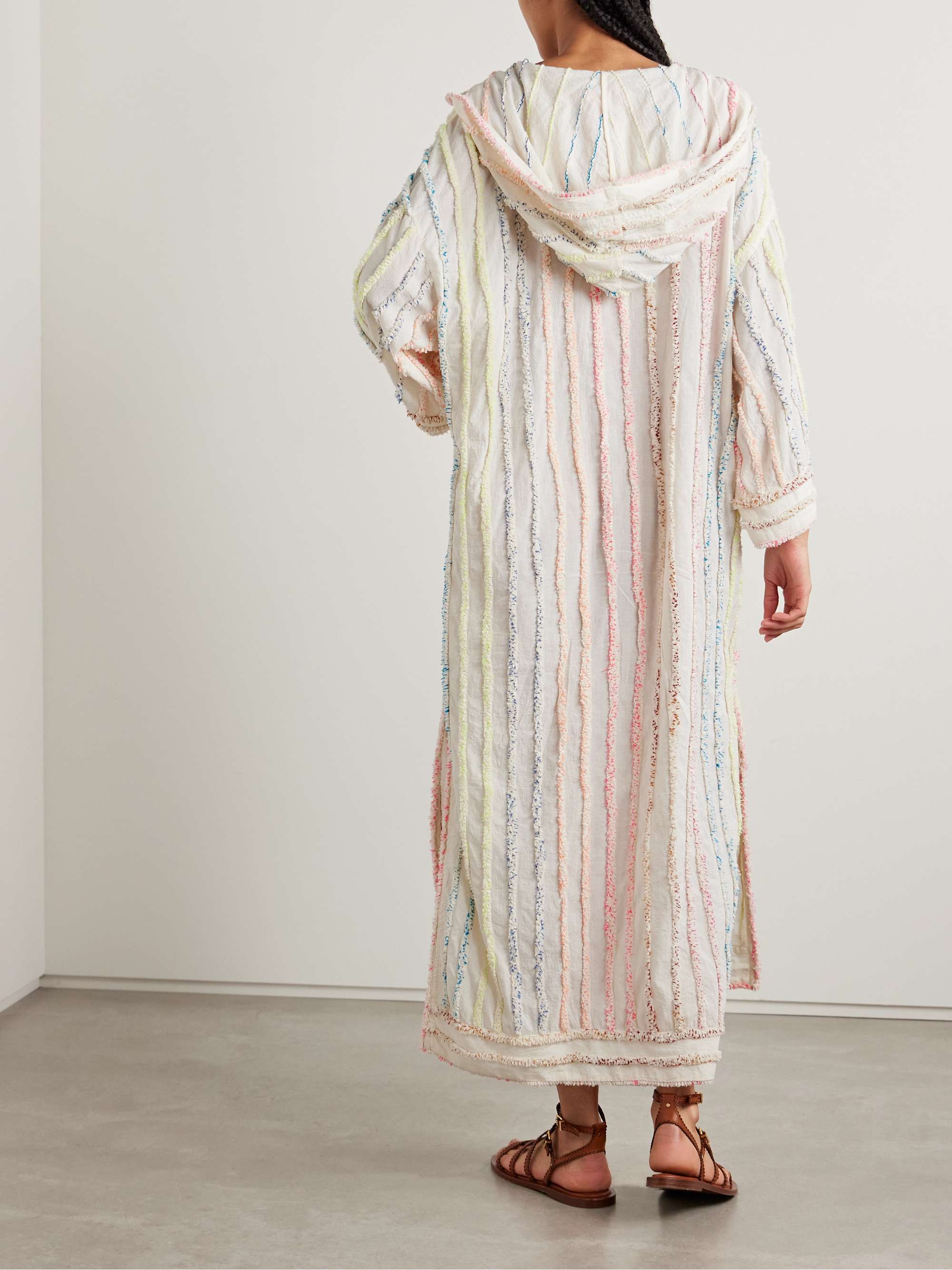 Lucky hooded striped cotton tunic view