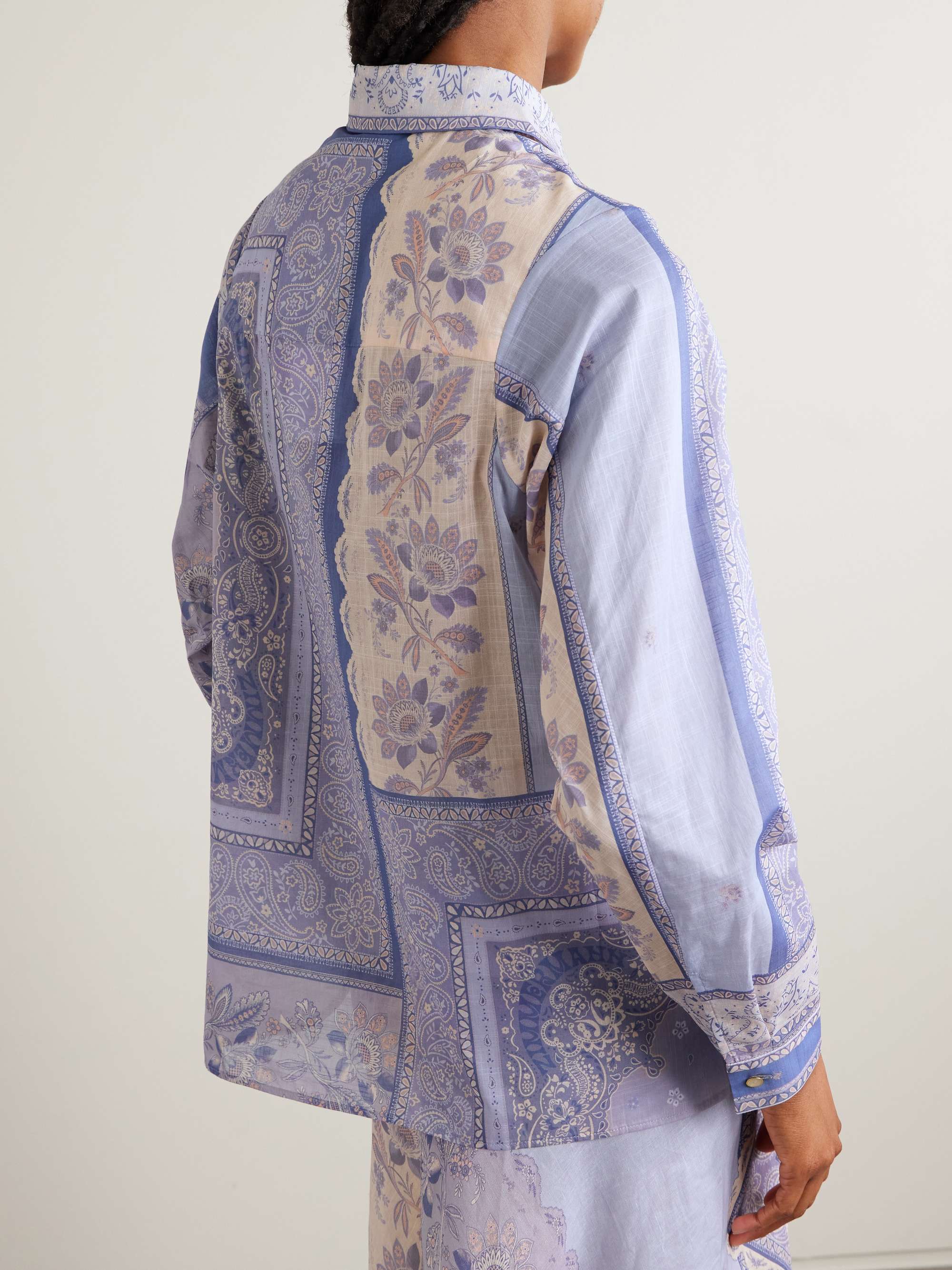 Lucky bandana-print cotton-voile shirt view