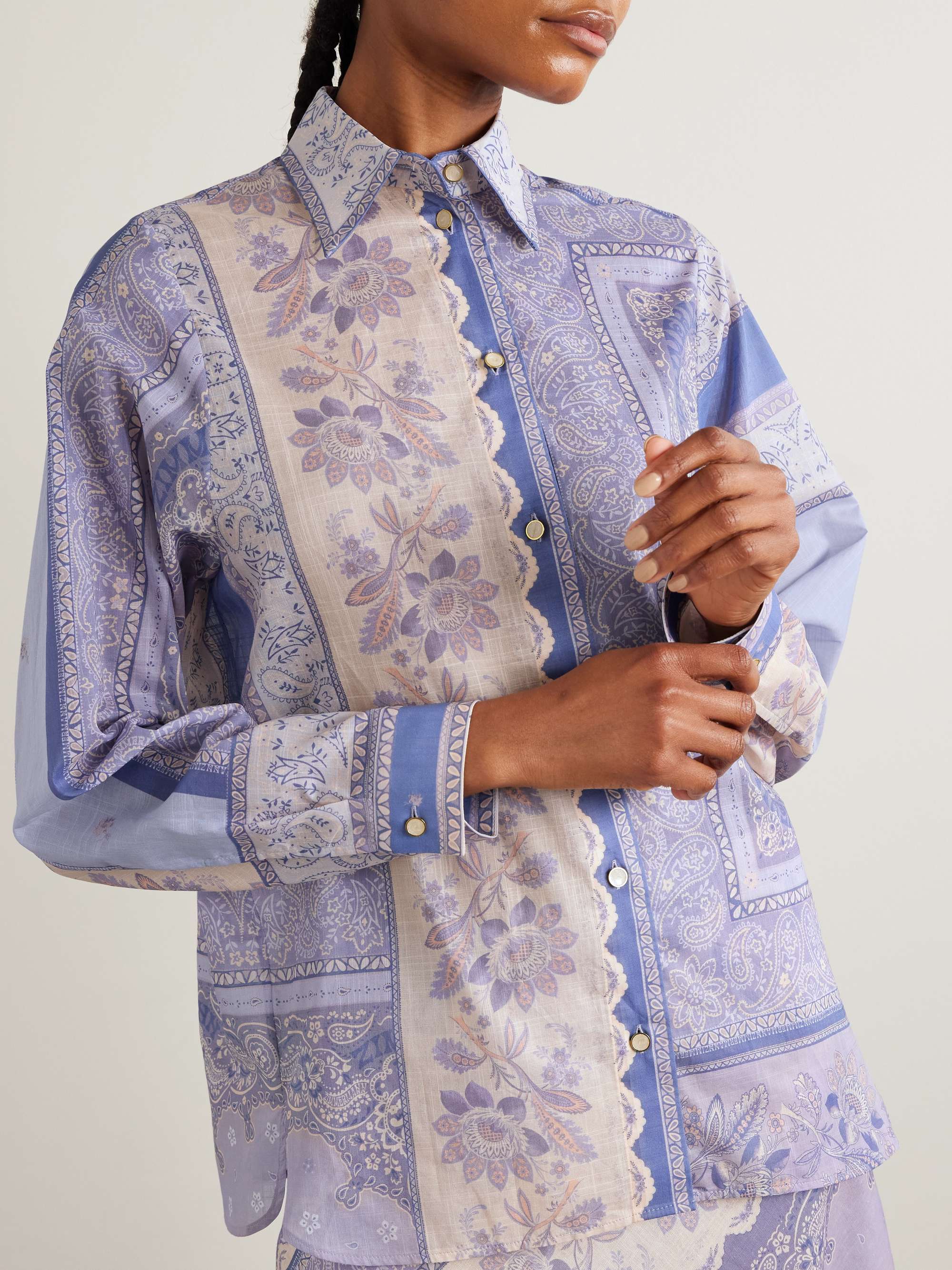 Lucky bandana-print cotton-voile shirt view