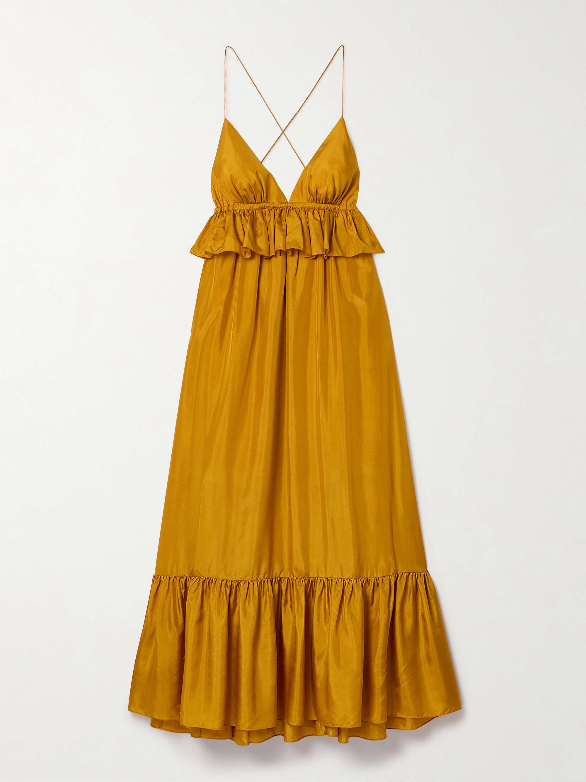 Rhiannon ruffled silk maxi dress view