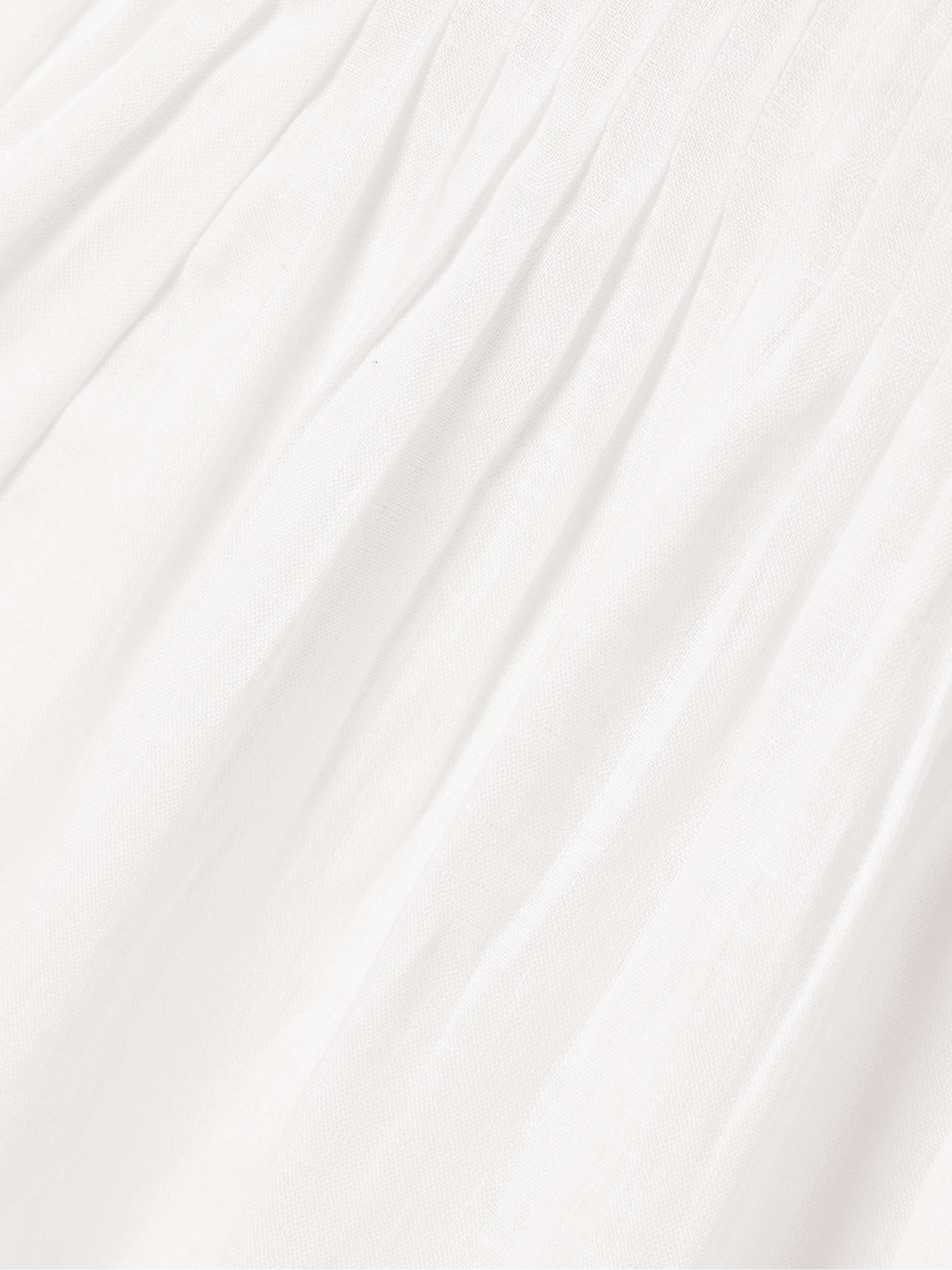 Rhiannon cutout pleated scalloped linen-voile midi dress view