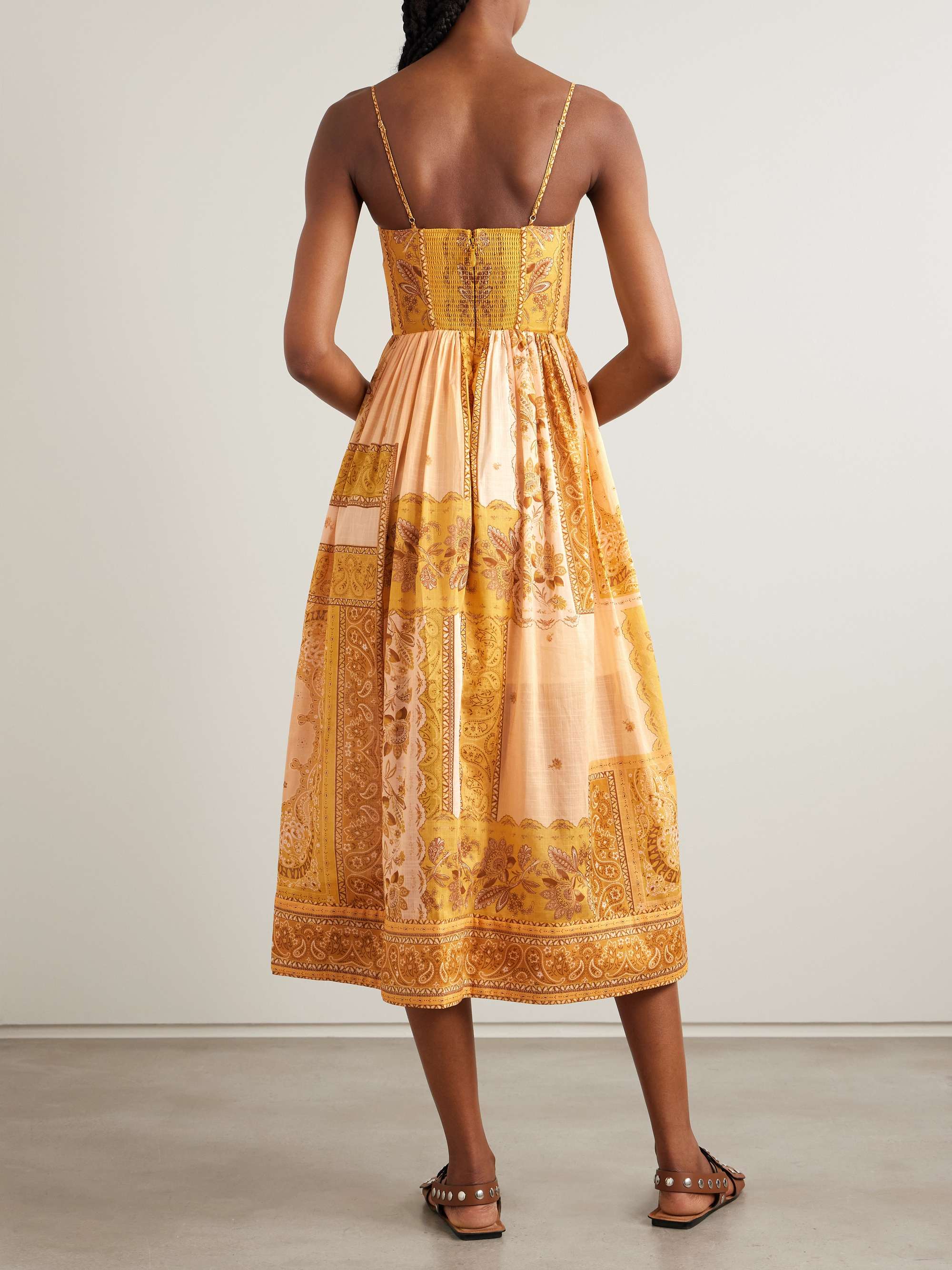 Lucky bandana-print cotton-voile midi dress view