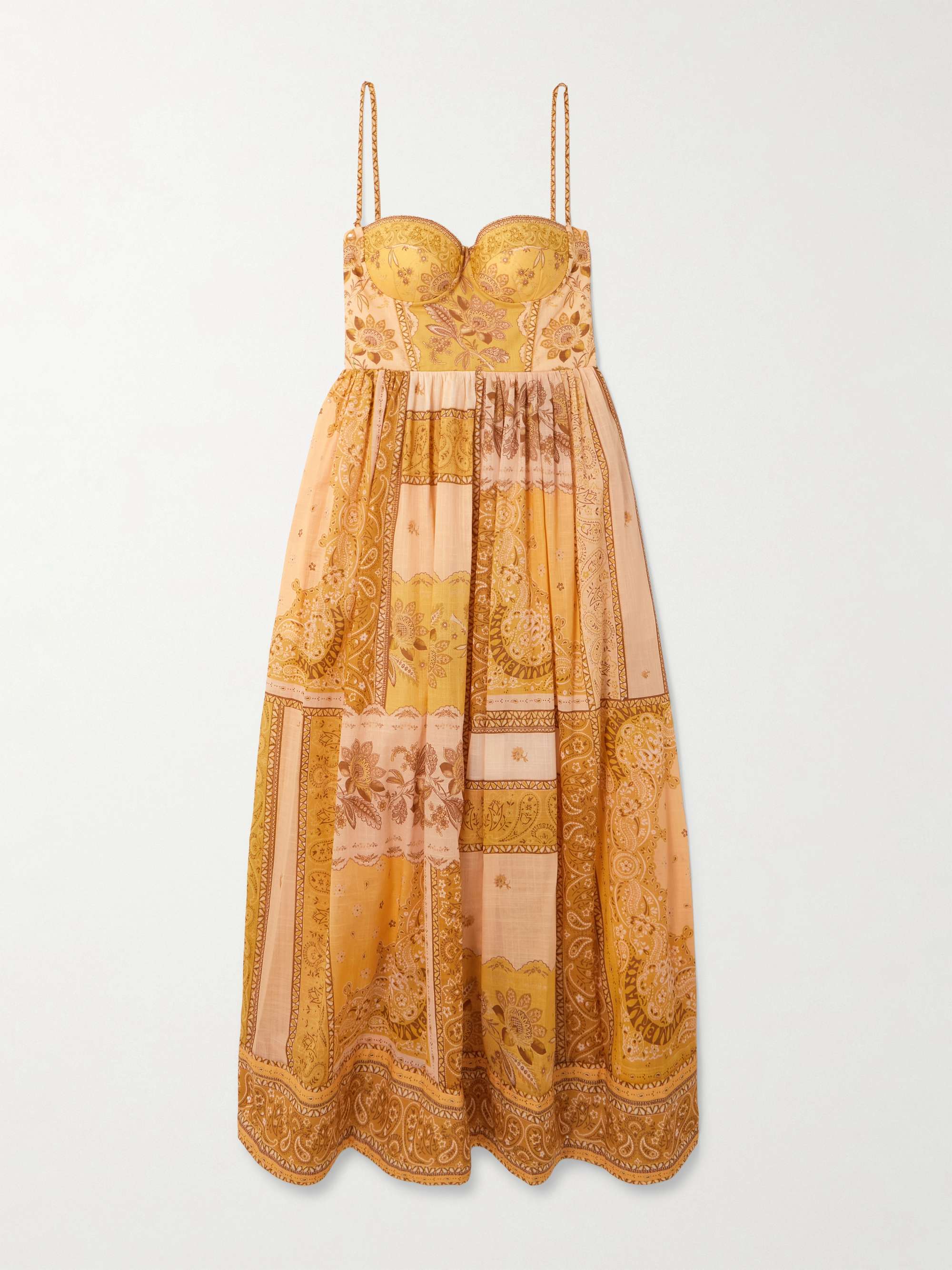 Lucky bandana-print cotton-voile midi dress view
