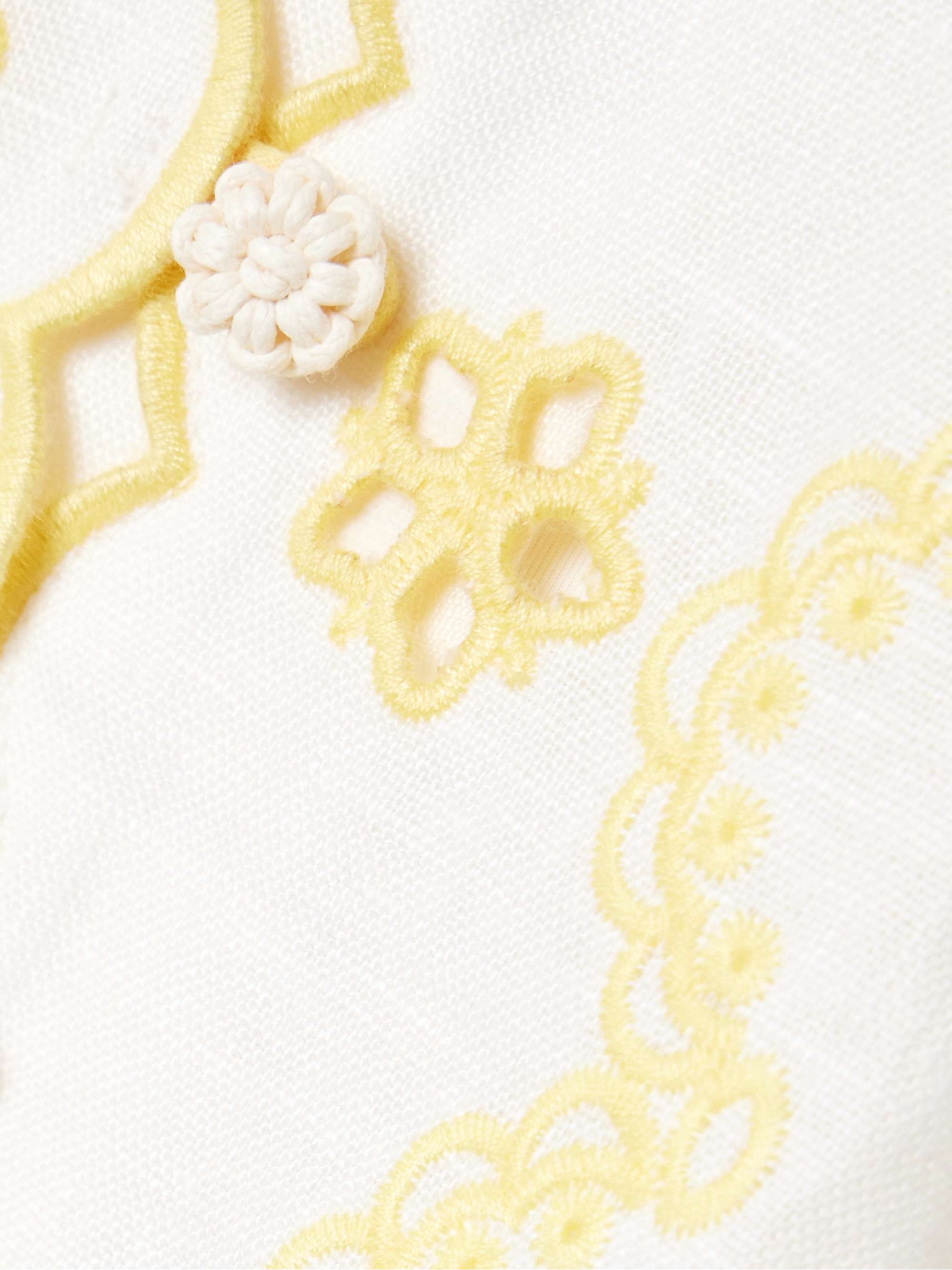 Lucky belted broderie anglaise linen midi shirt dress view