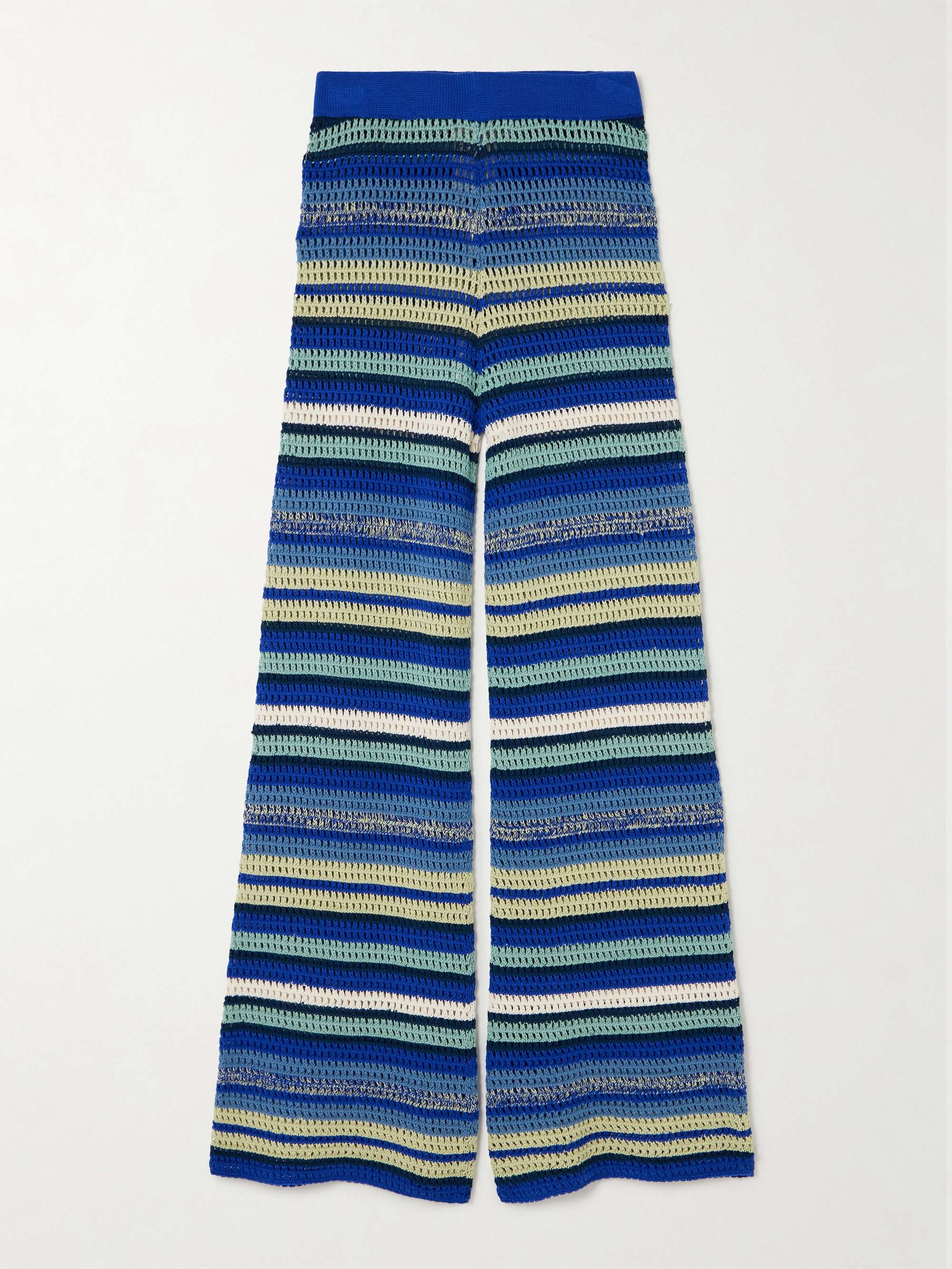 Nevado crocheted cotton flared pants view