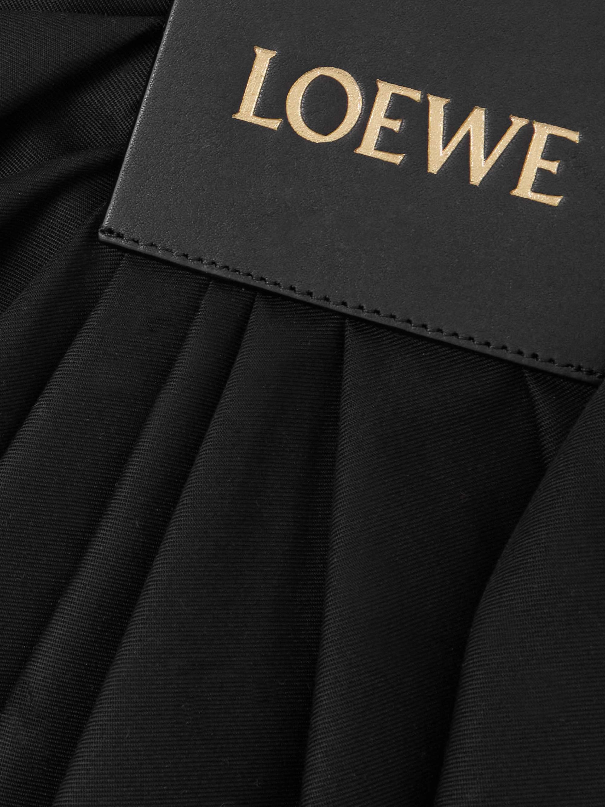 Draped cotton and silk-blend twill mini skirt view