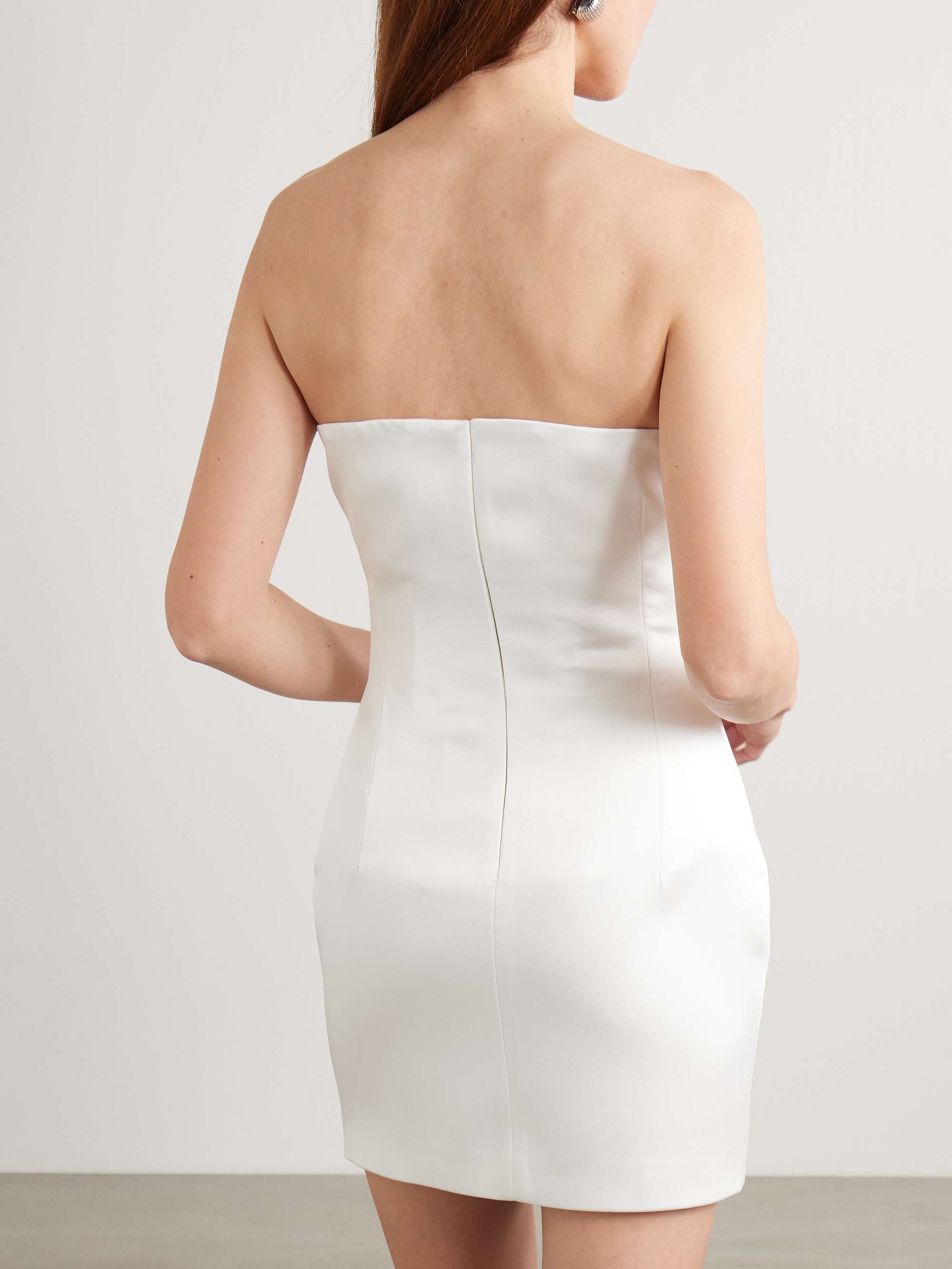 Noele strapless crystal-embellished satin mini dress view