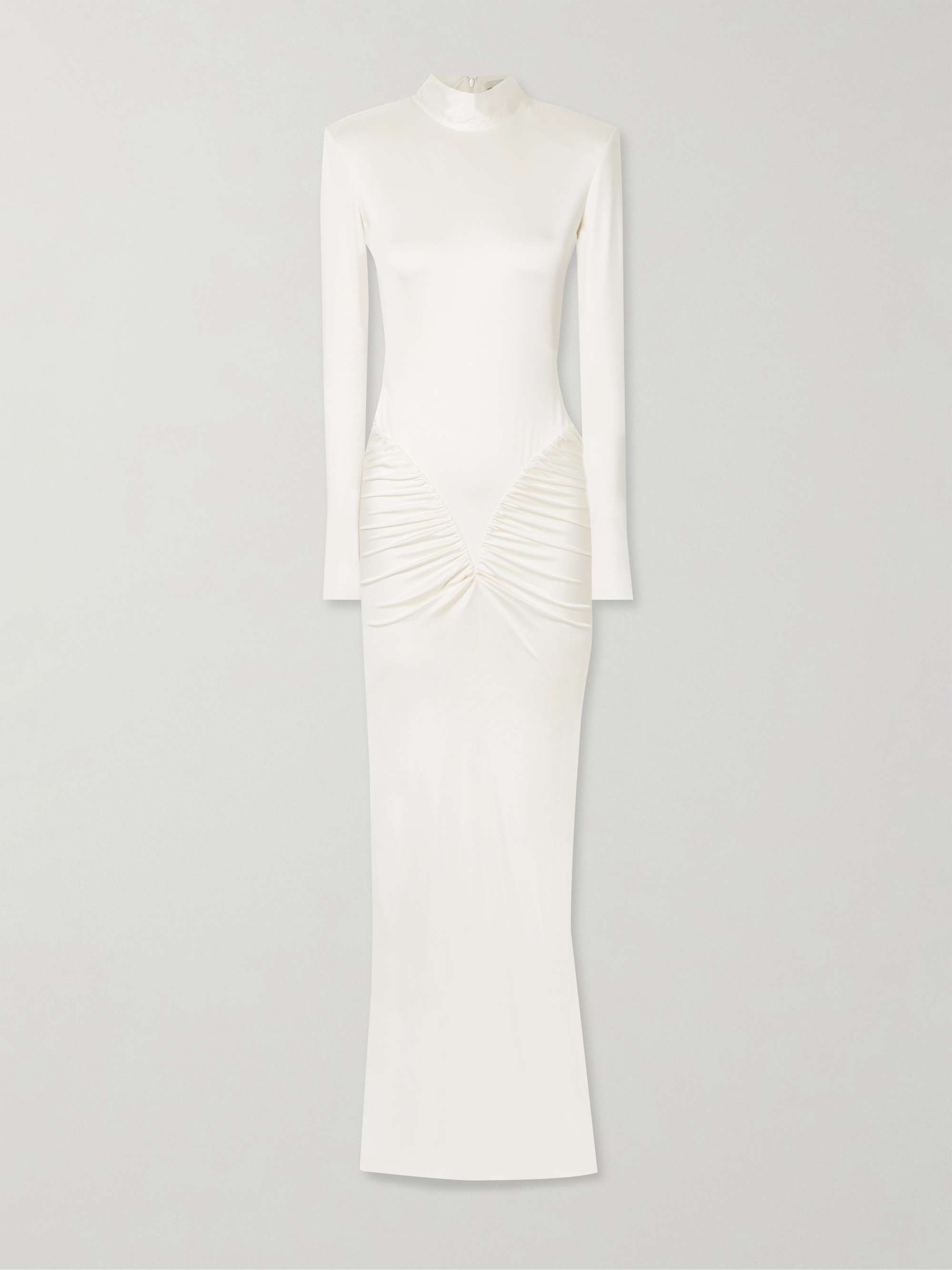 Darja gathered satin-jersey gown view