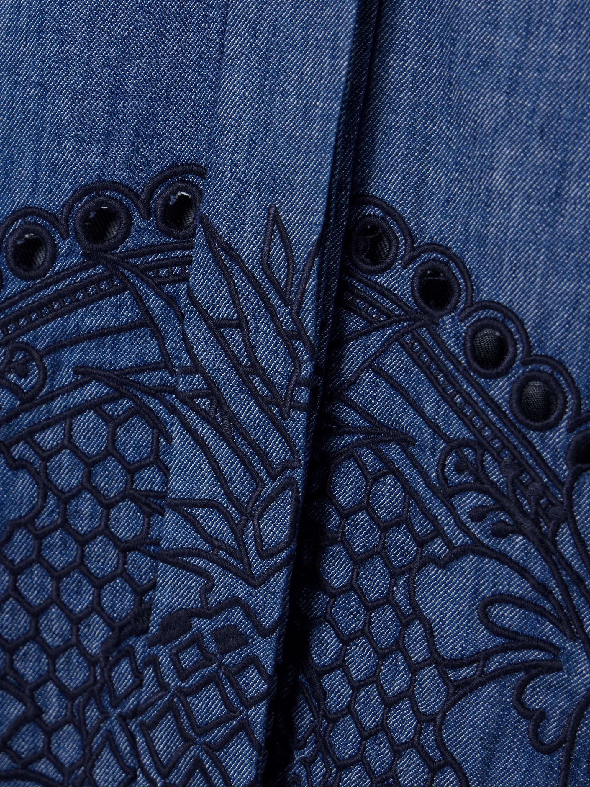 Coco embroidered cotton-chambray shirt view