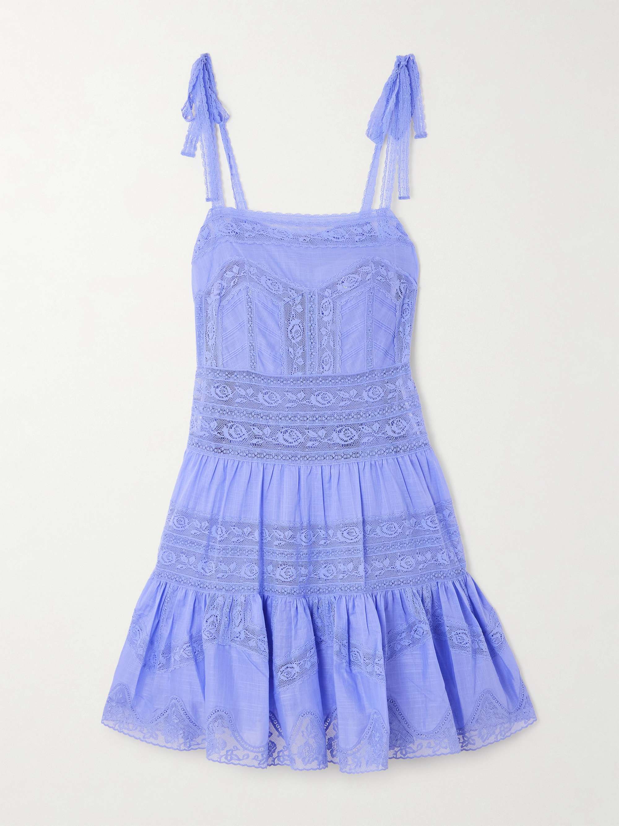 Coco lace-trimmed cotton-voile dress view