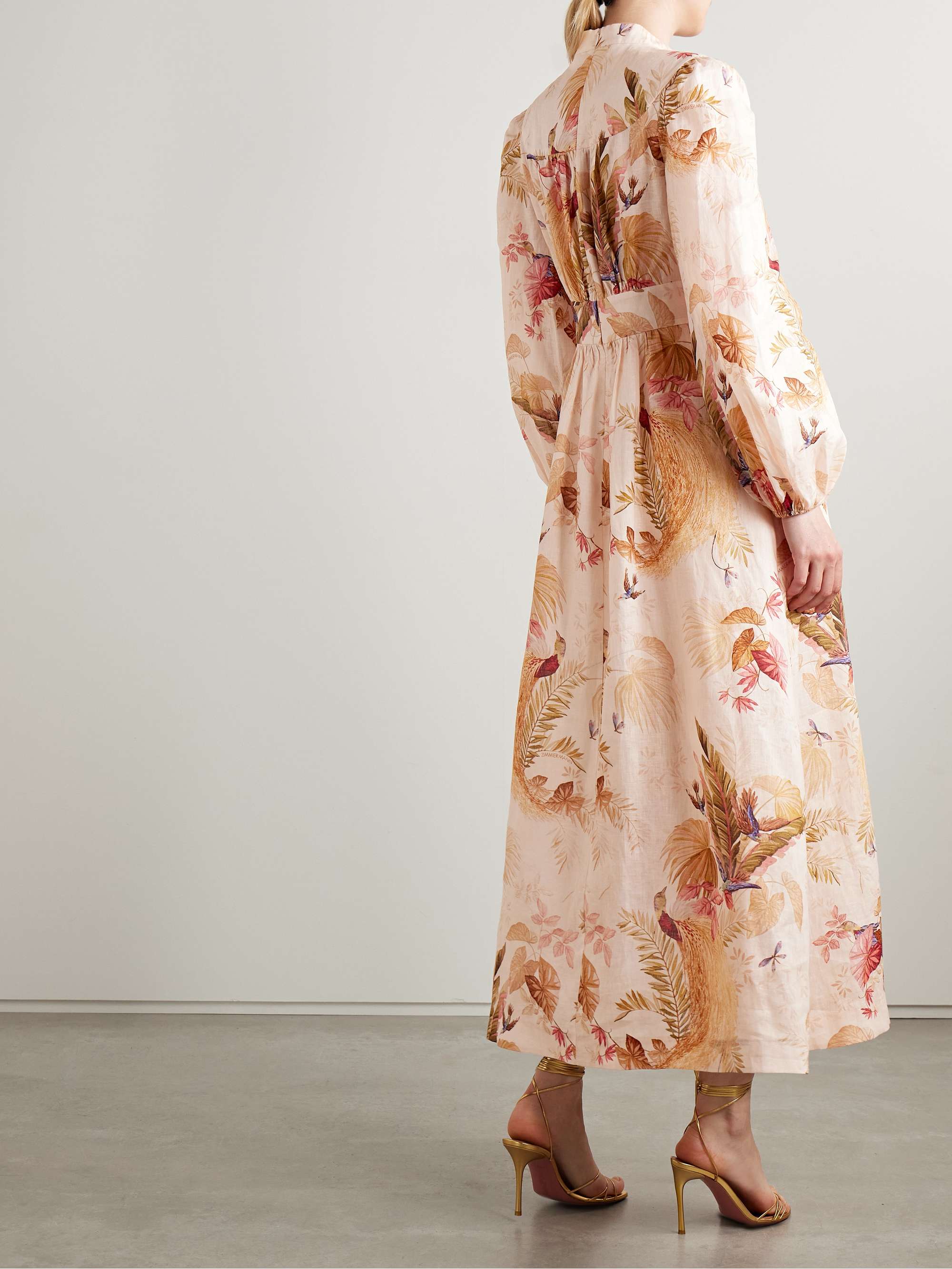 Ascension printed linen midi dress view