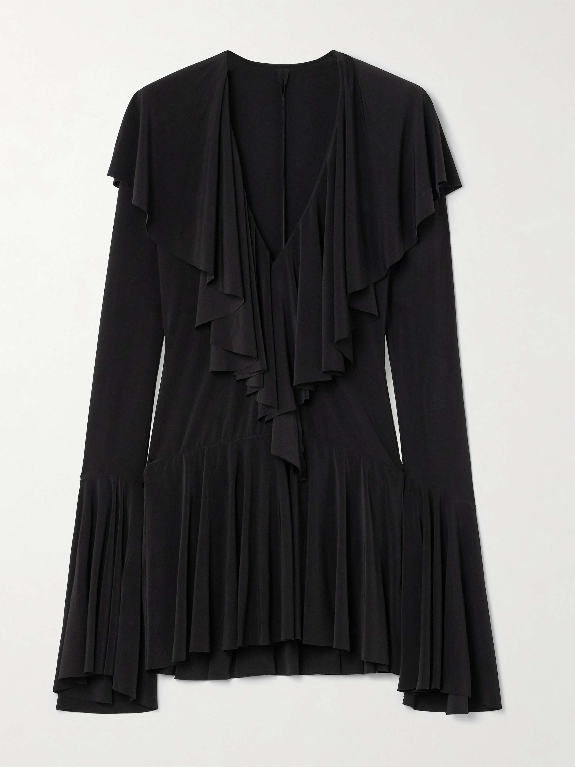 Ruffled jersey mini dress view