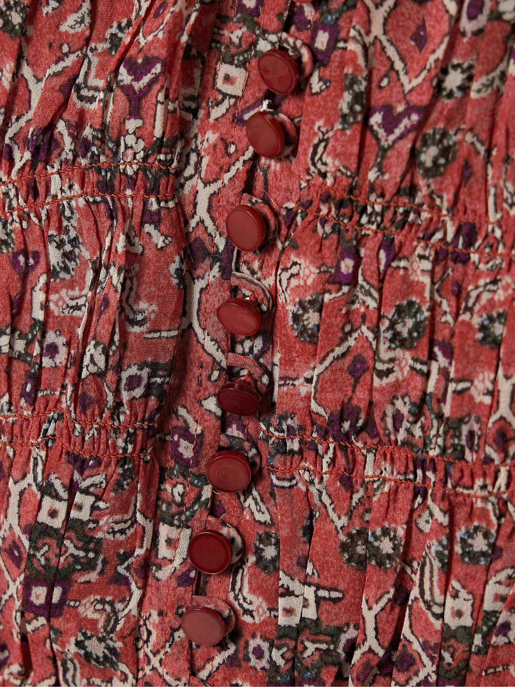 Briane gathered printed georgette maxi dress view