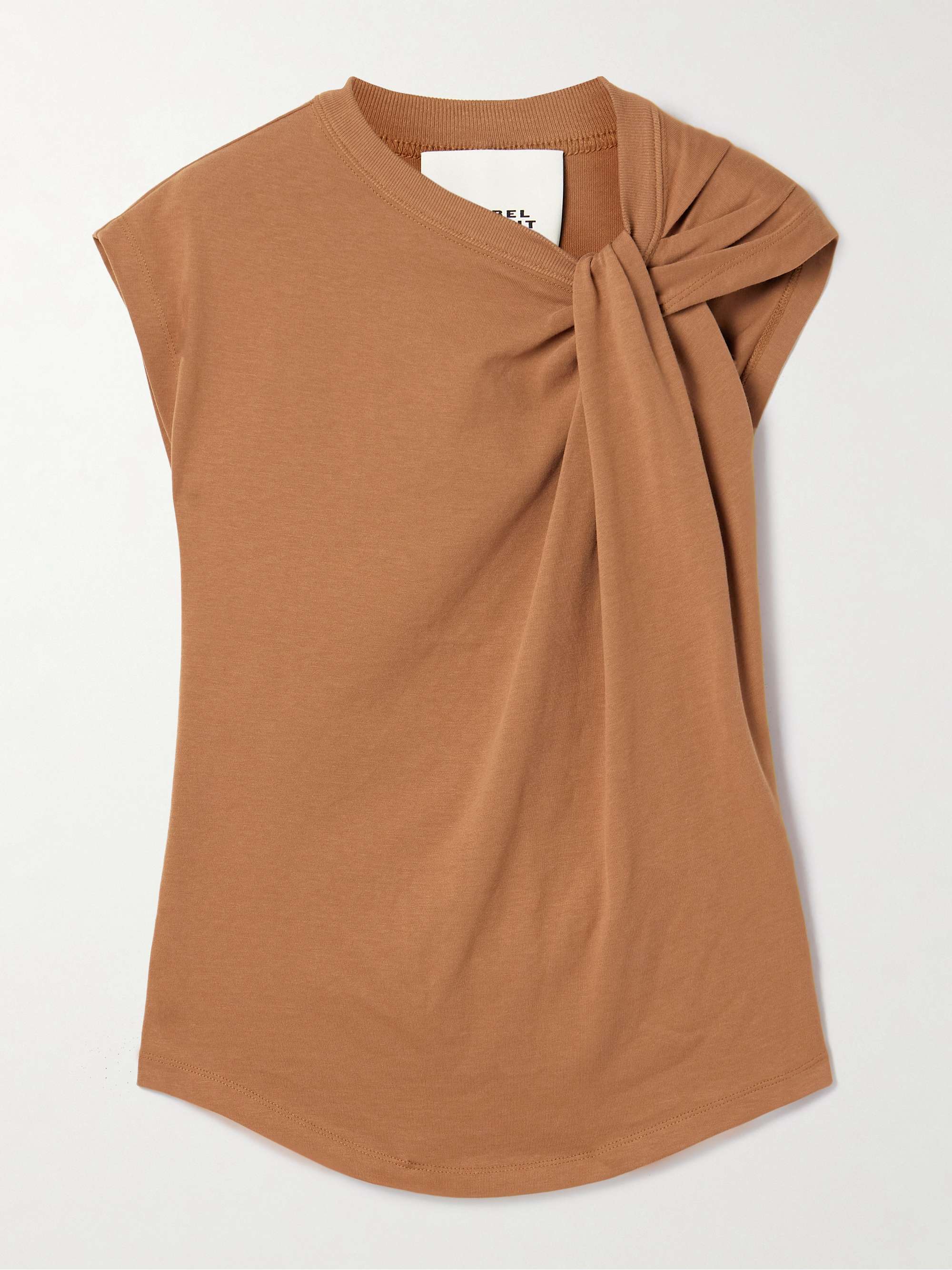 Nayda knotted cotton-jersey top view