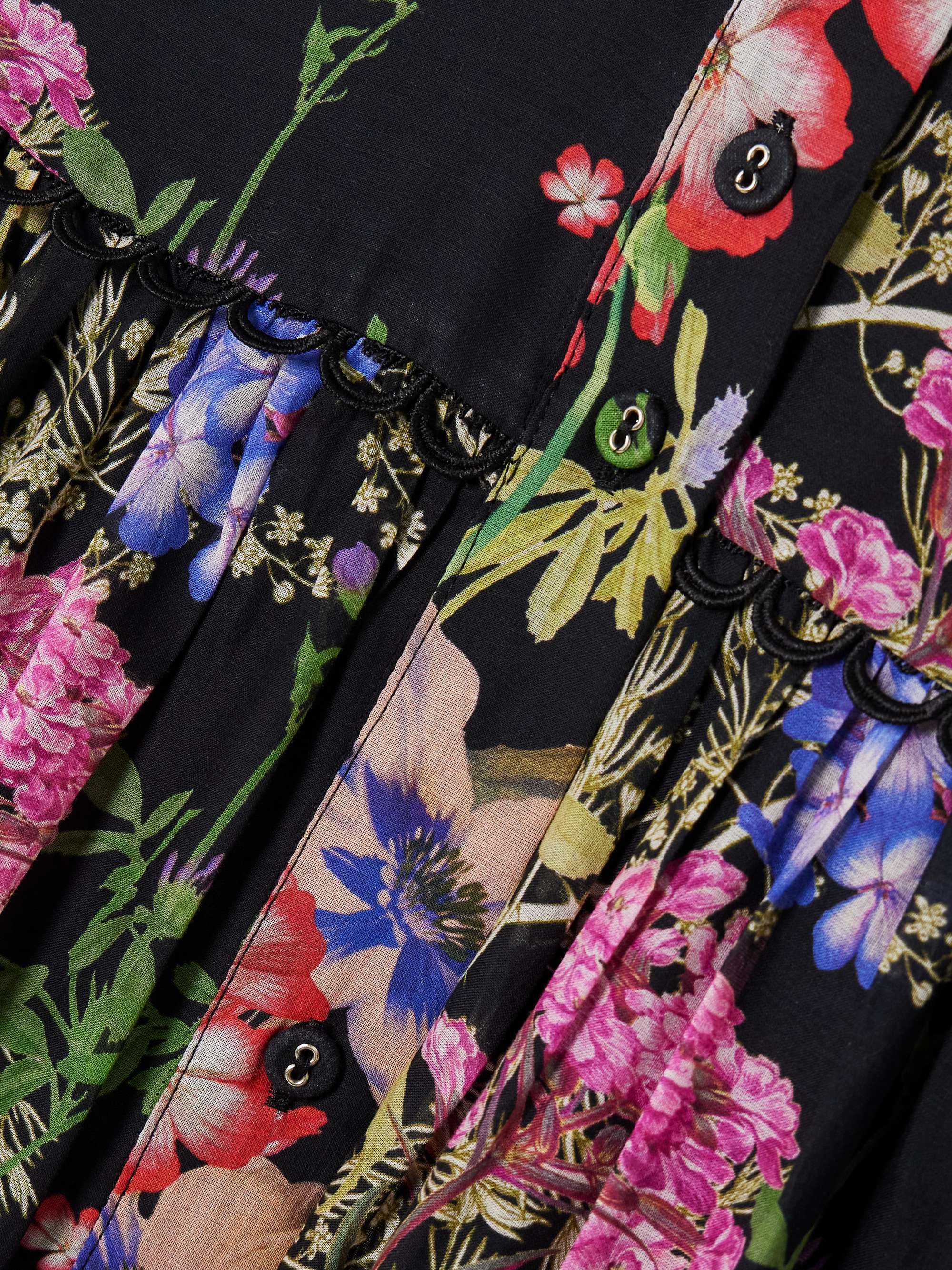 Ann tiered floral-print cotton-blend voile maxi skirt view