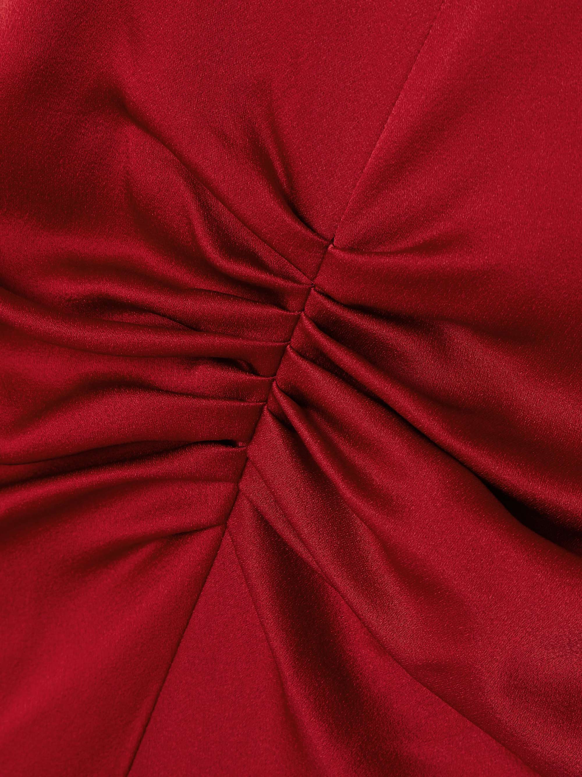 Gathered satin gown view