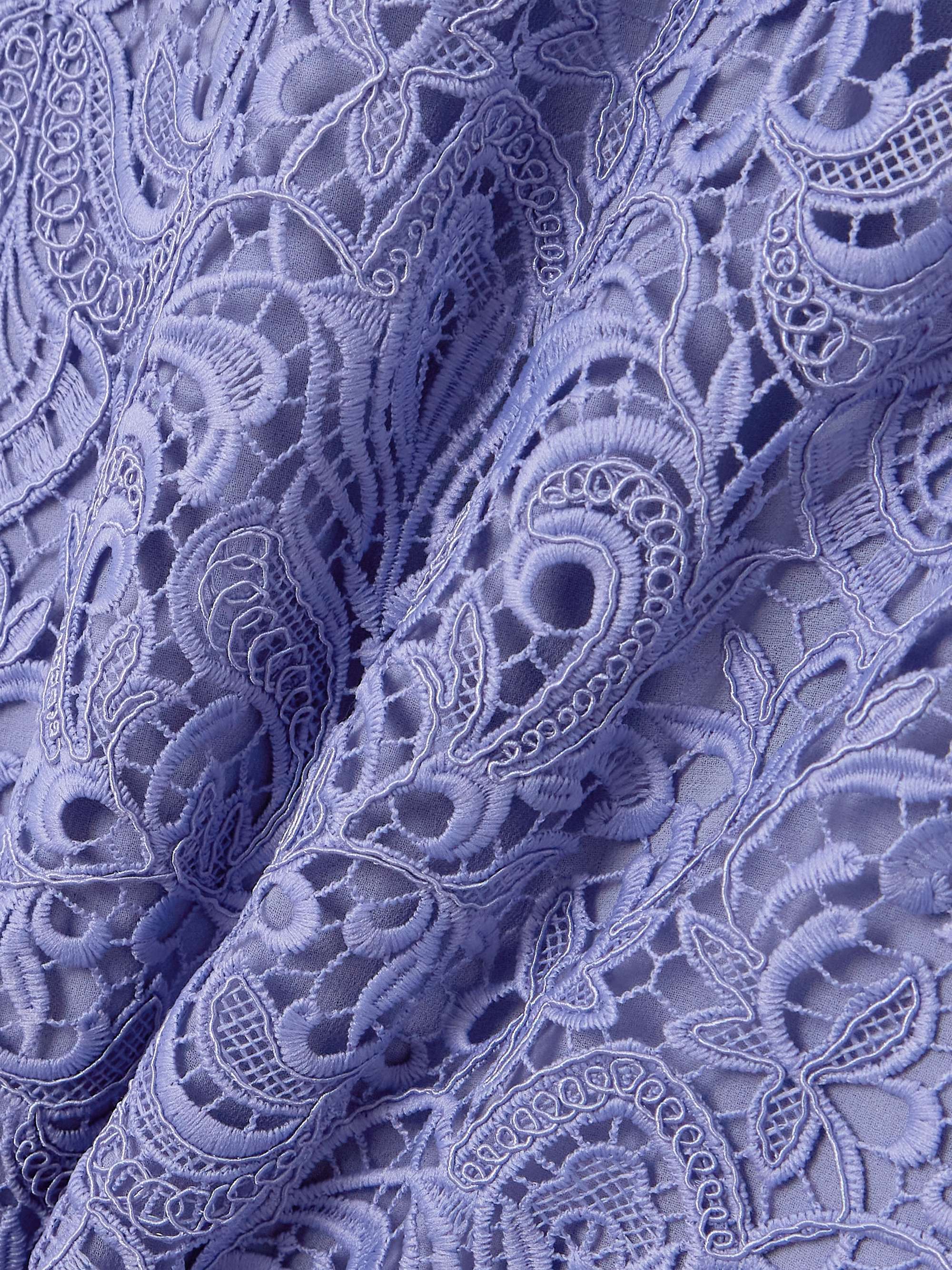 Scalloped guipure lace midi dress view