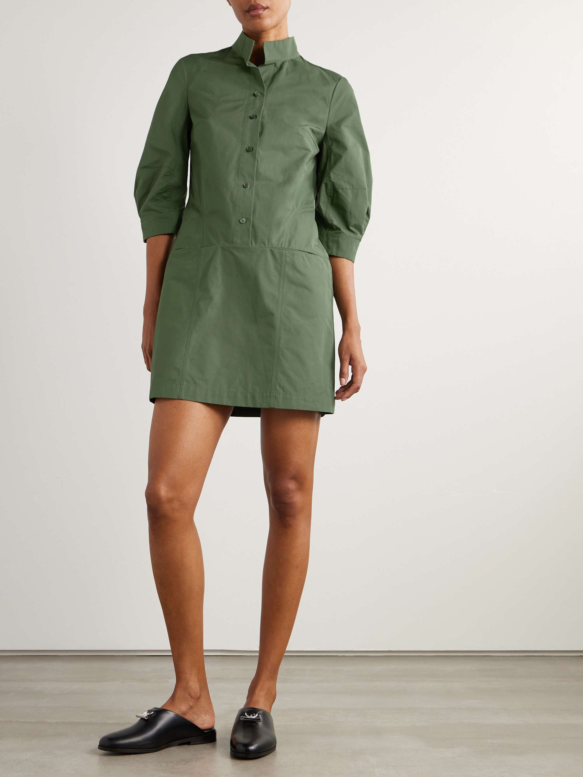 Cotton-poplin mini dress view