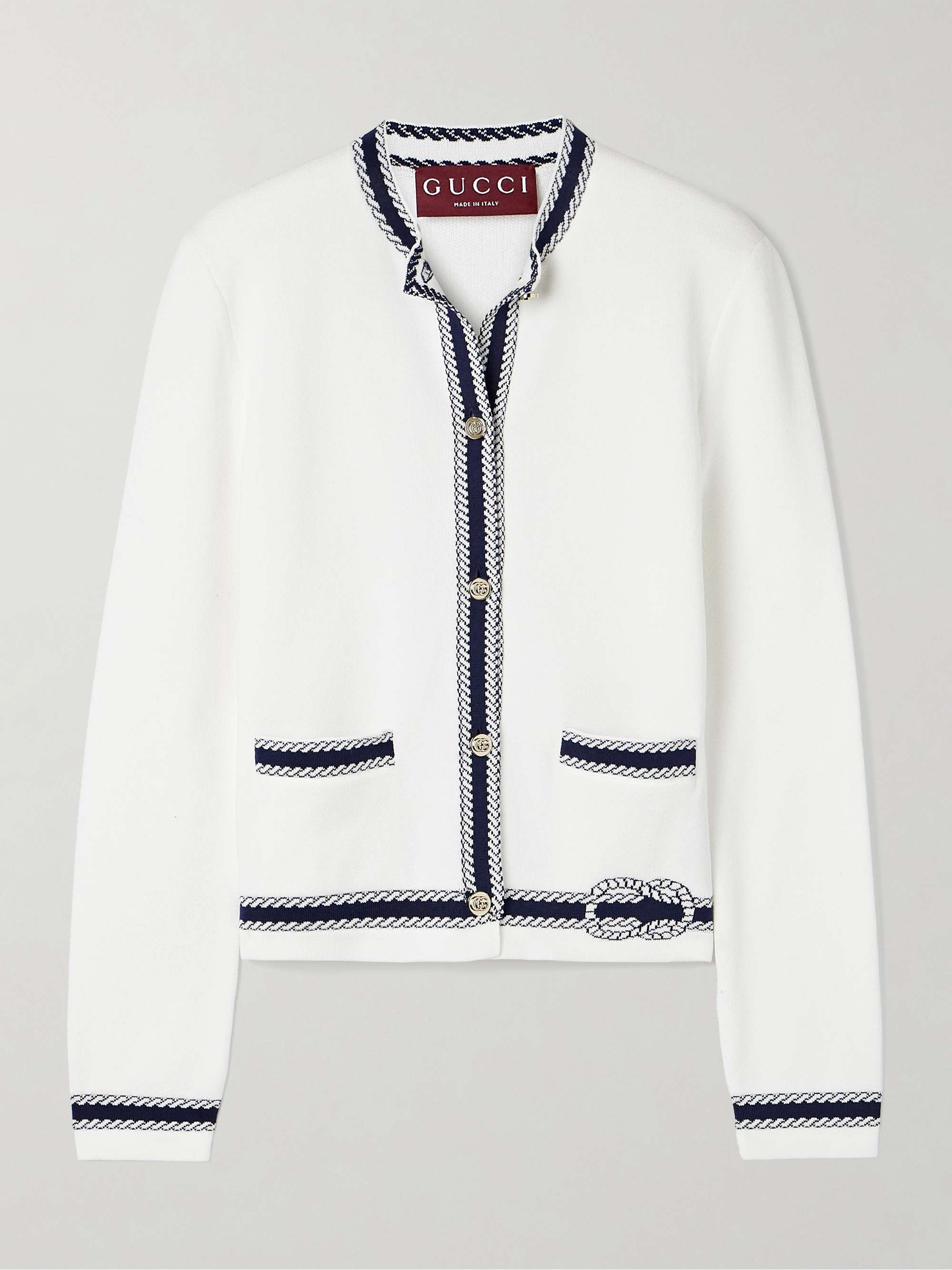 Lido jacquard-knit cotton cardigan view