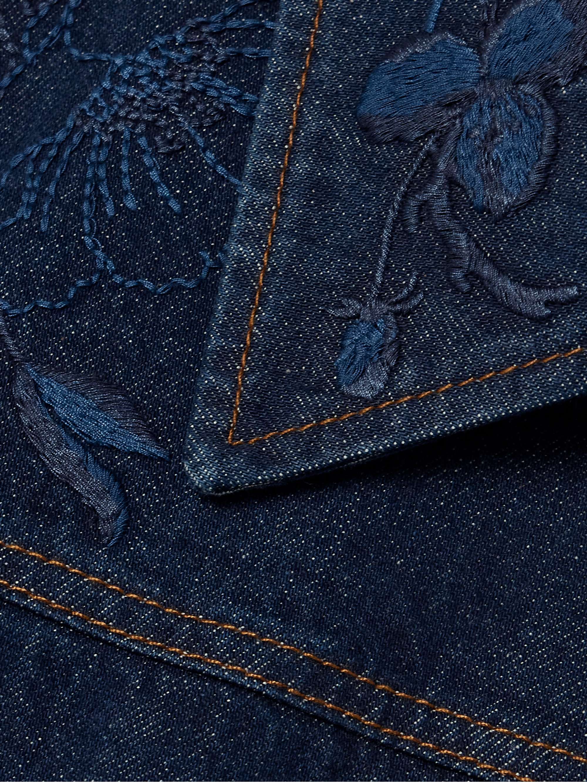 Embroidered denim jacket view