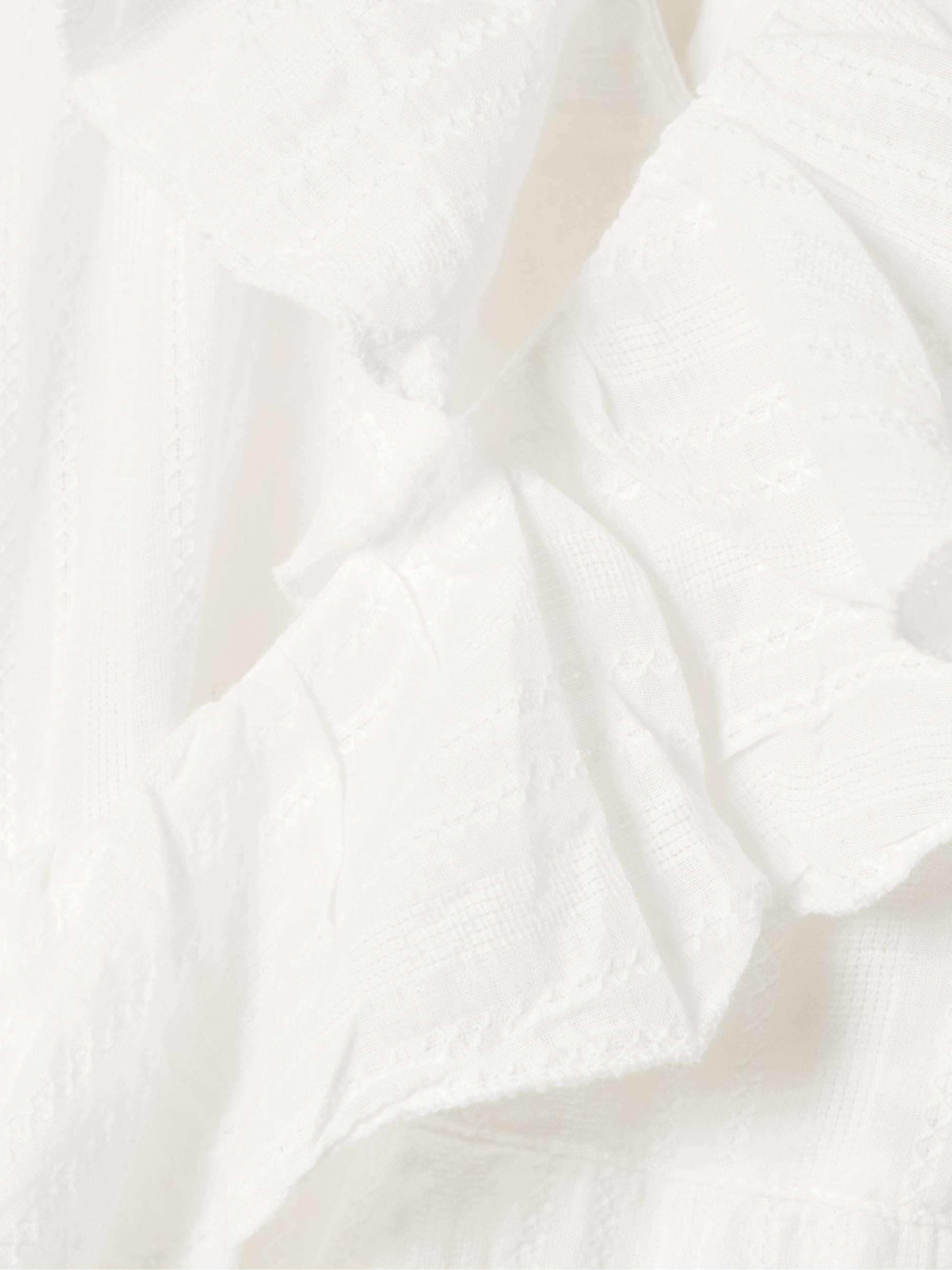 Molly belted ruffled embroidered cotton mini wrap dress view