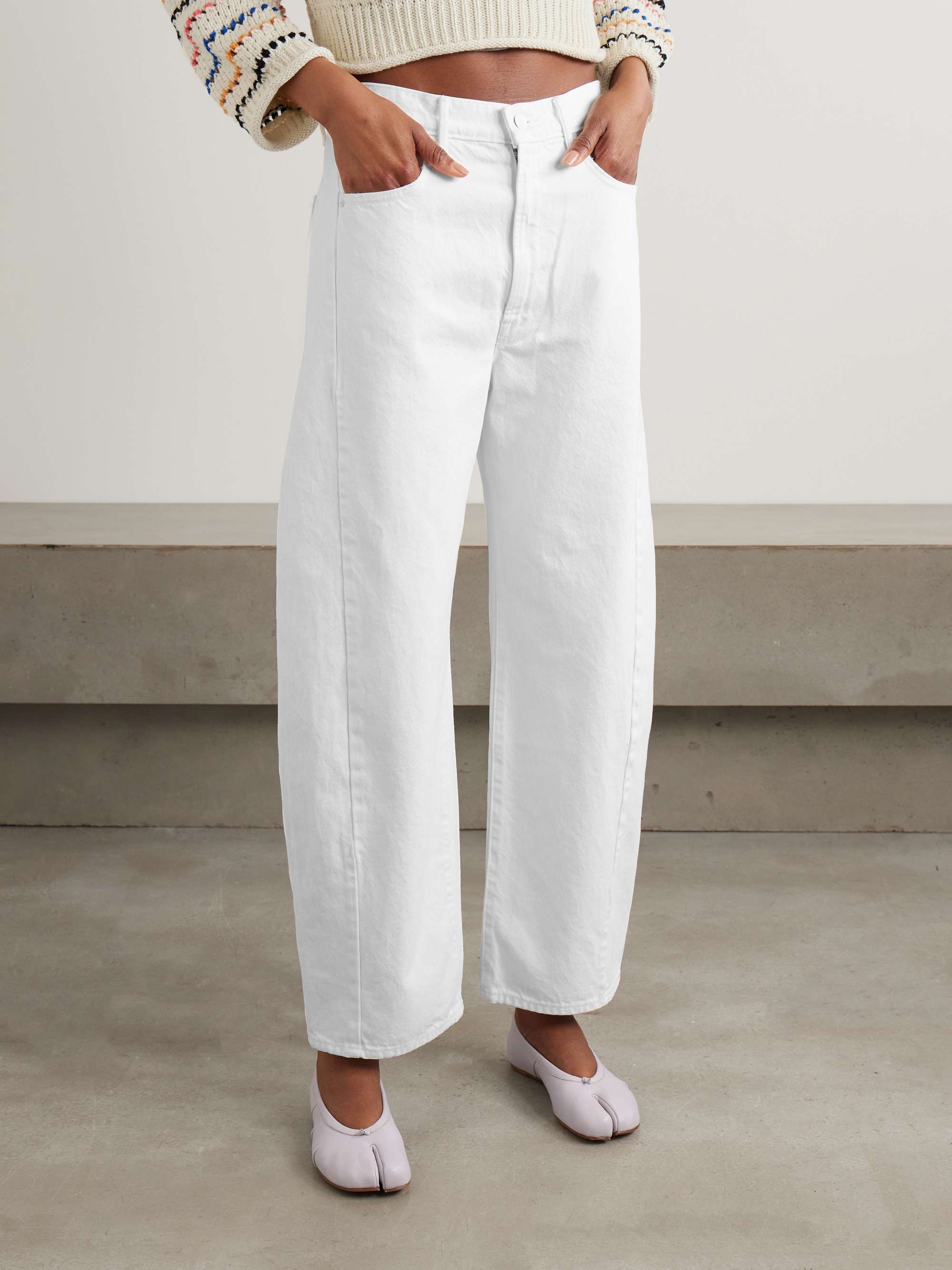 The Full-Pipe Ankle mid-rise wide-leg jeans view