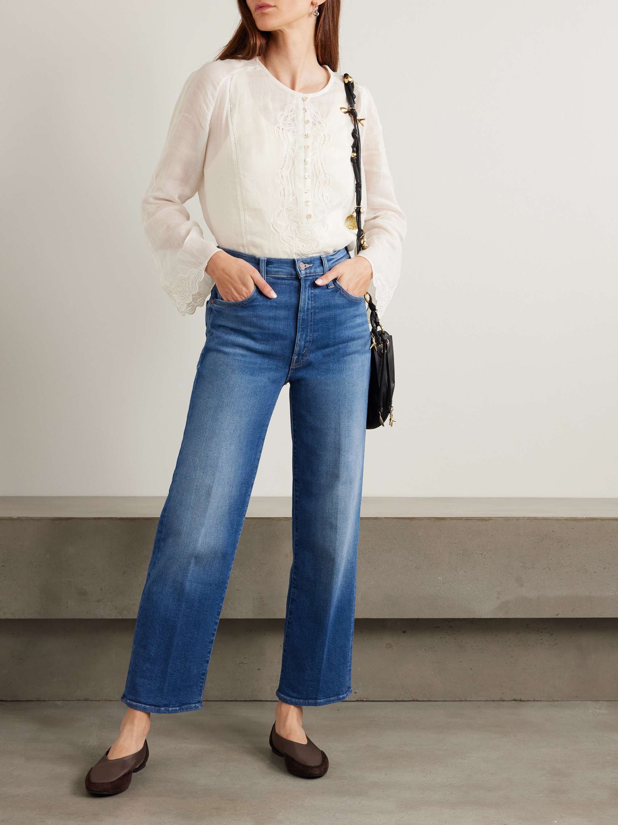 The Rambler Zip Flood mid-rise straight-leg jeans view
