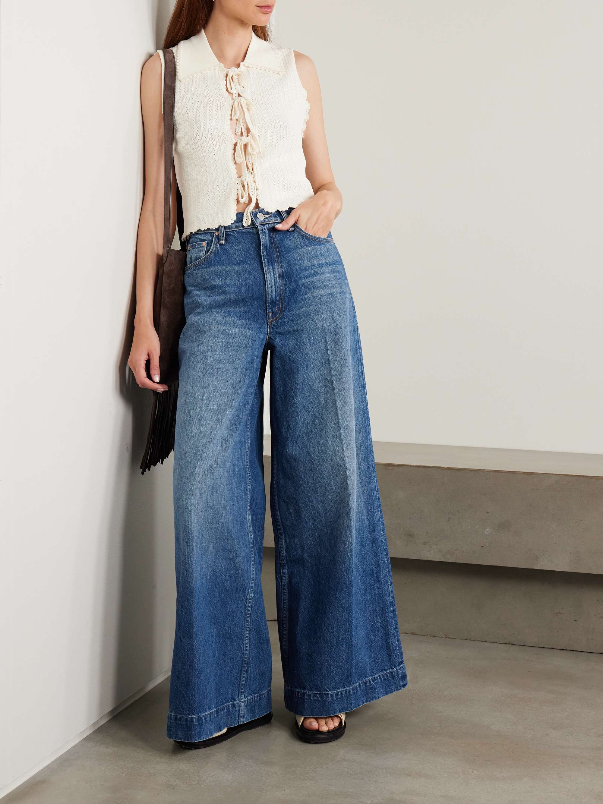 The Headliner Sneak high-rise wide-leg jeans view