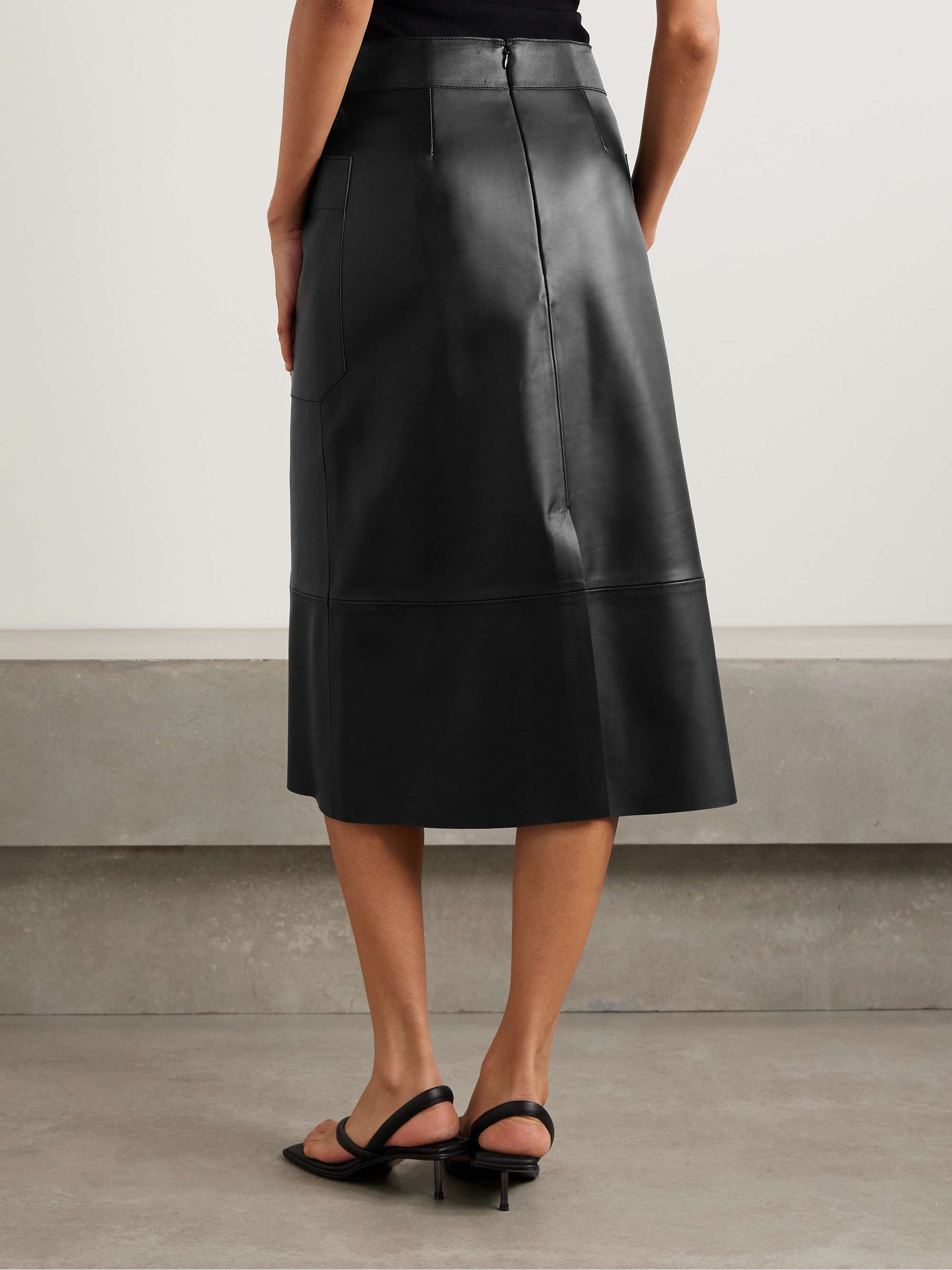 Blomfield leather midi skirt view