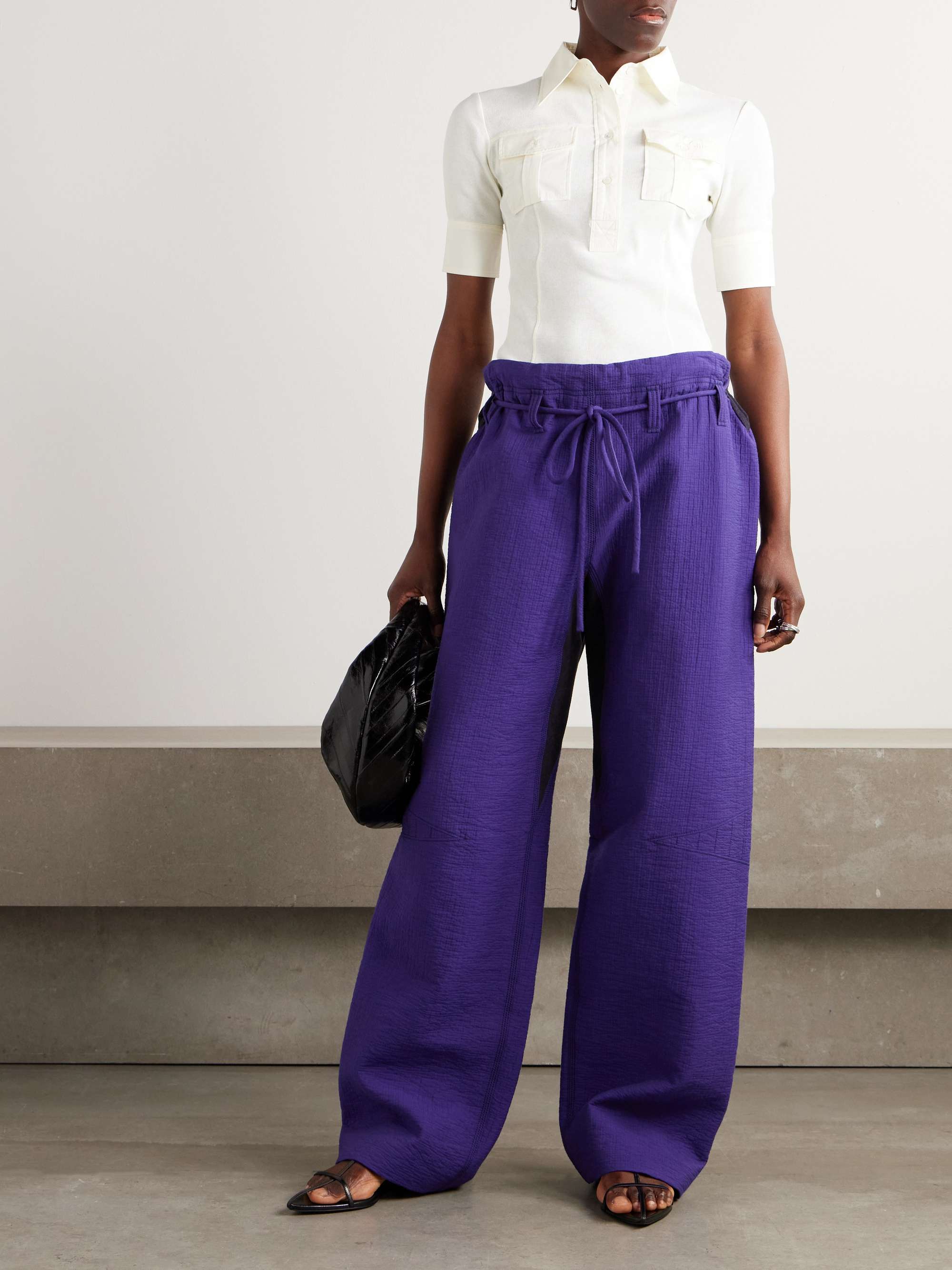 Cotton-blend pants view
