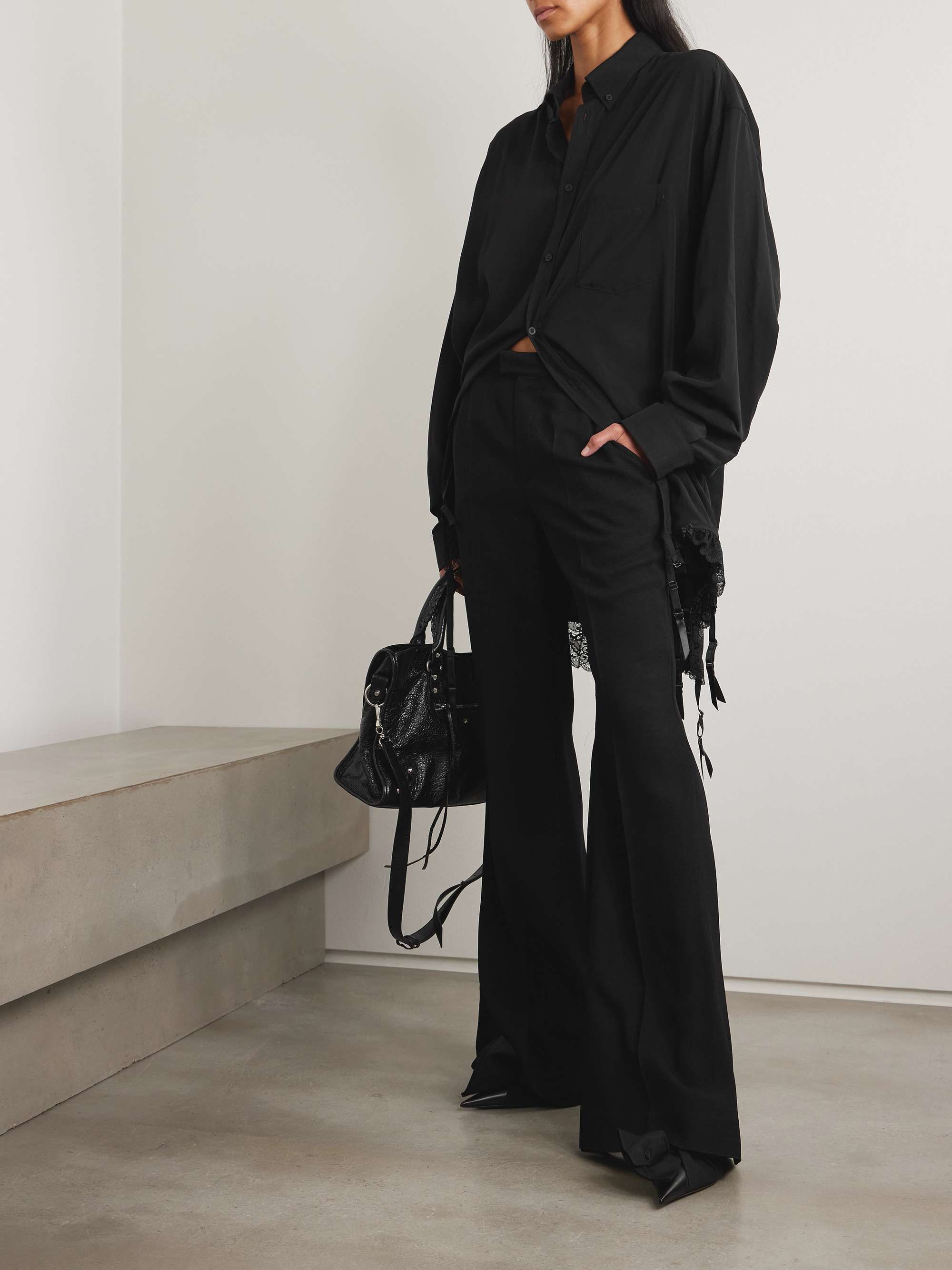 Cotton flared pants view
