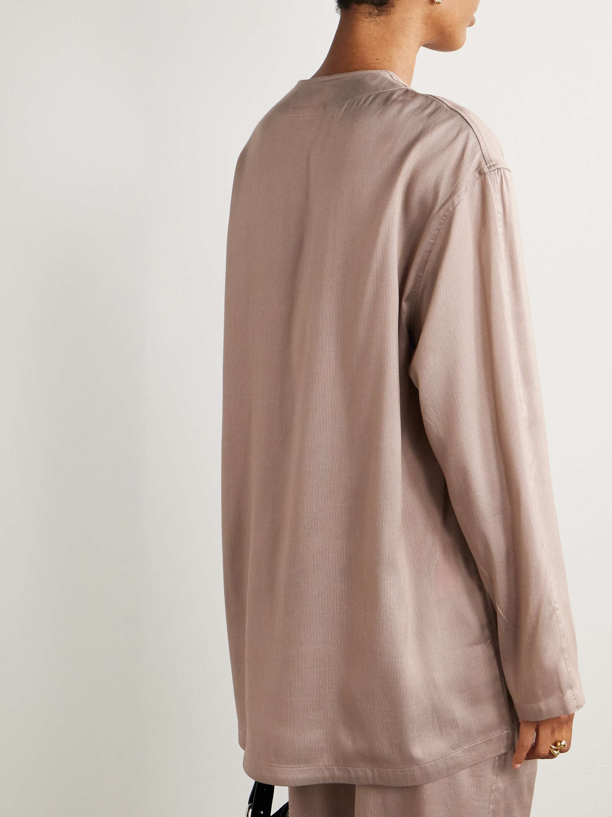 + Emporio Armani Strato Lyocell and silk-blend shirt view