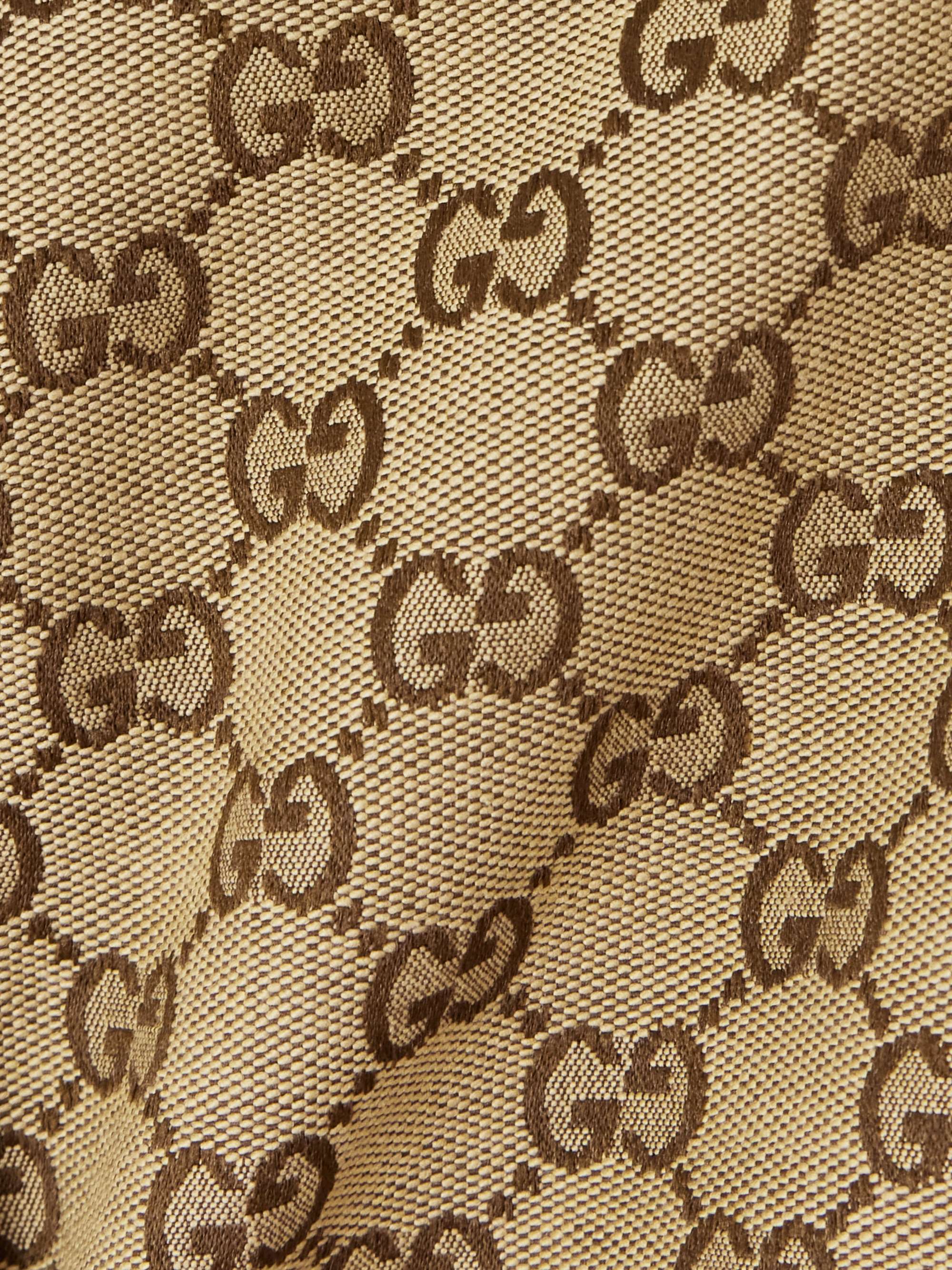 Cropped cotton-blend canvas-jacquard straight-leg pants view