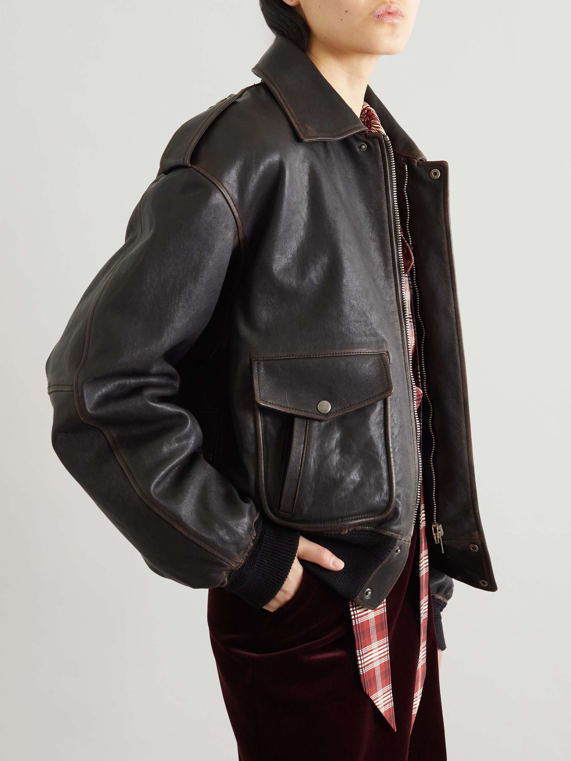 Oversized shearling jacket view
