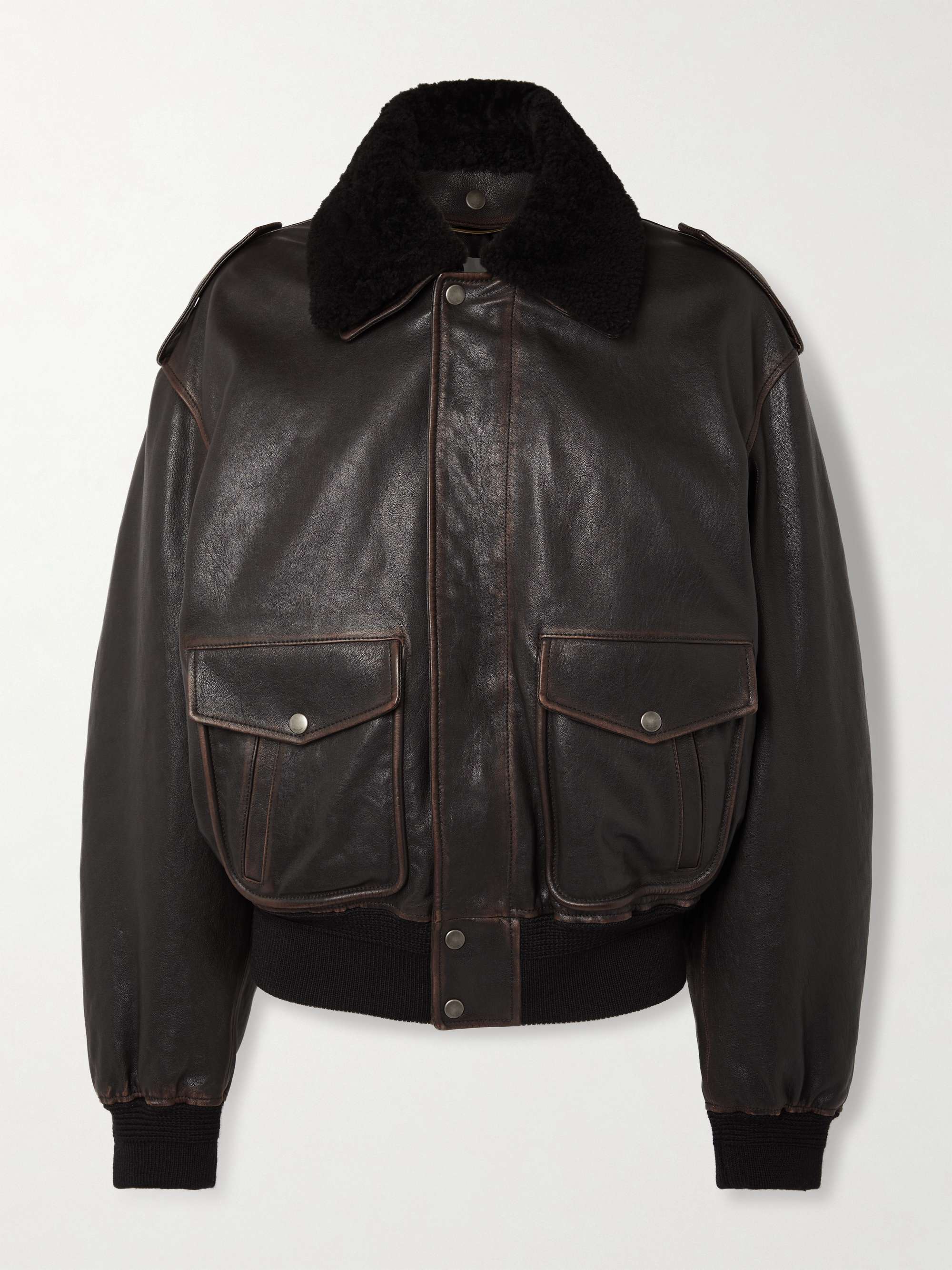 Oversized shearling jacket view