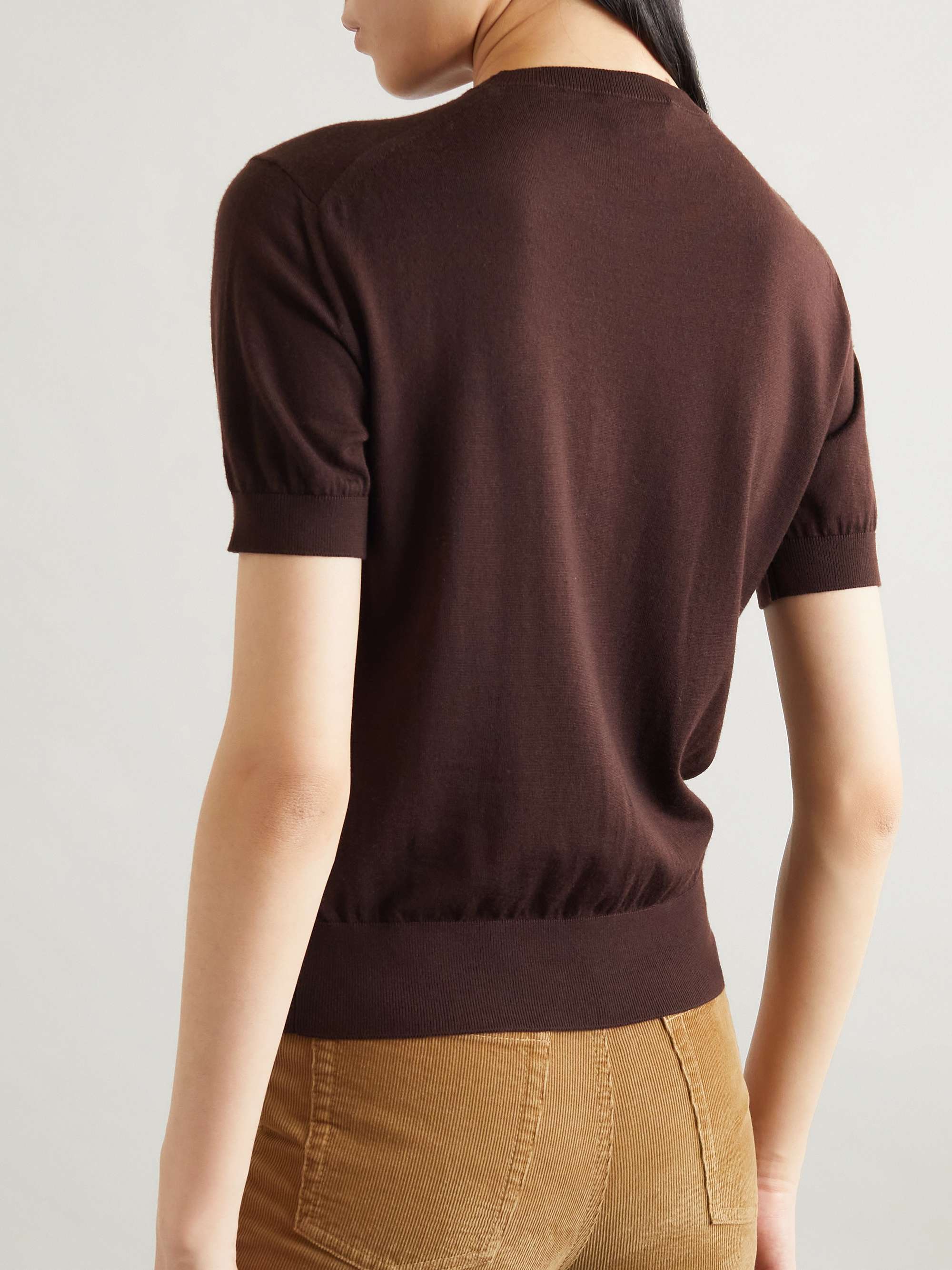 Cropped wool T-shirt view