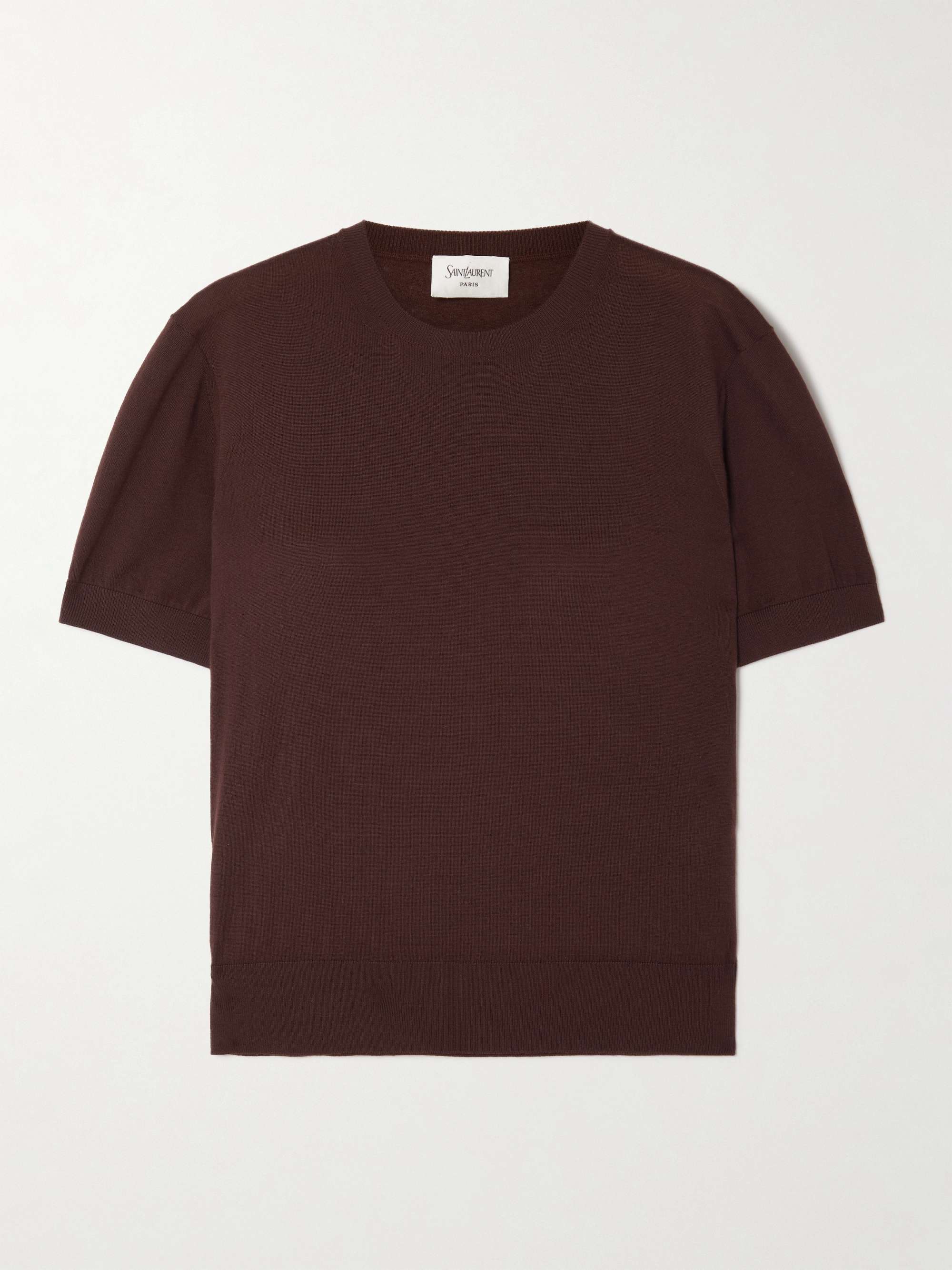 Cropped wool T-shirt view