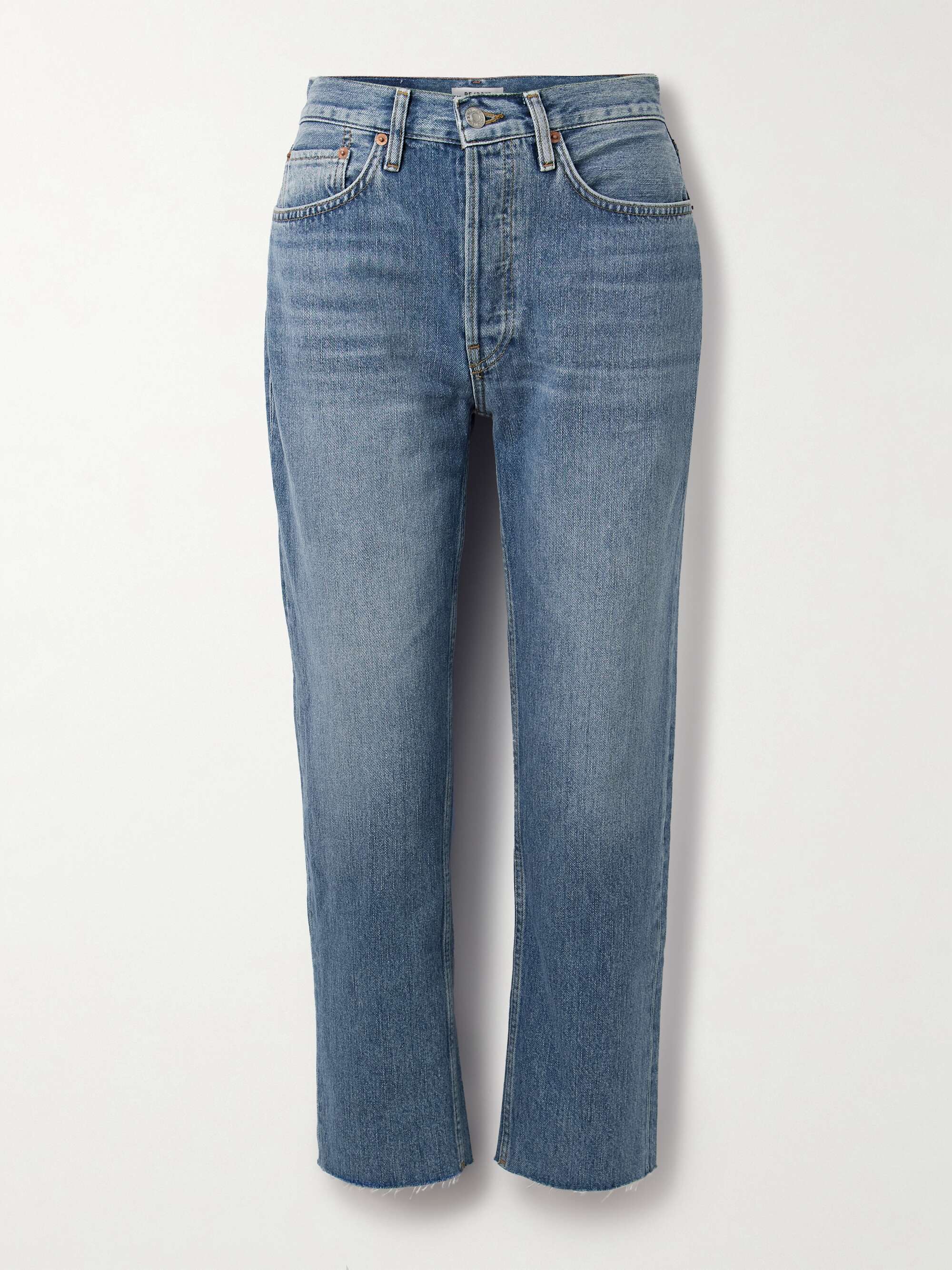 70s High Rise Stove Pipe straight-leg jeans view