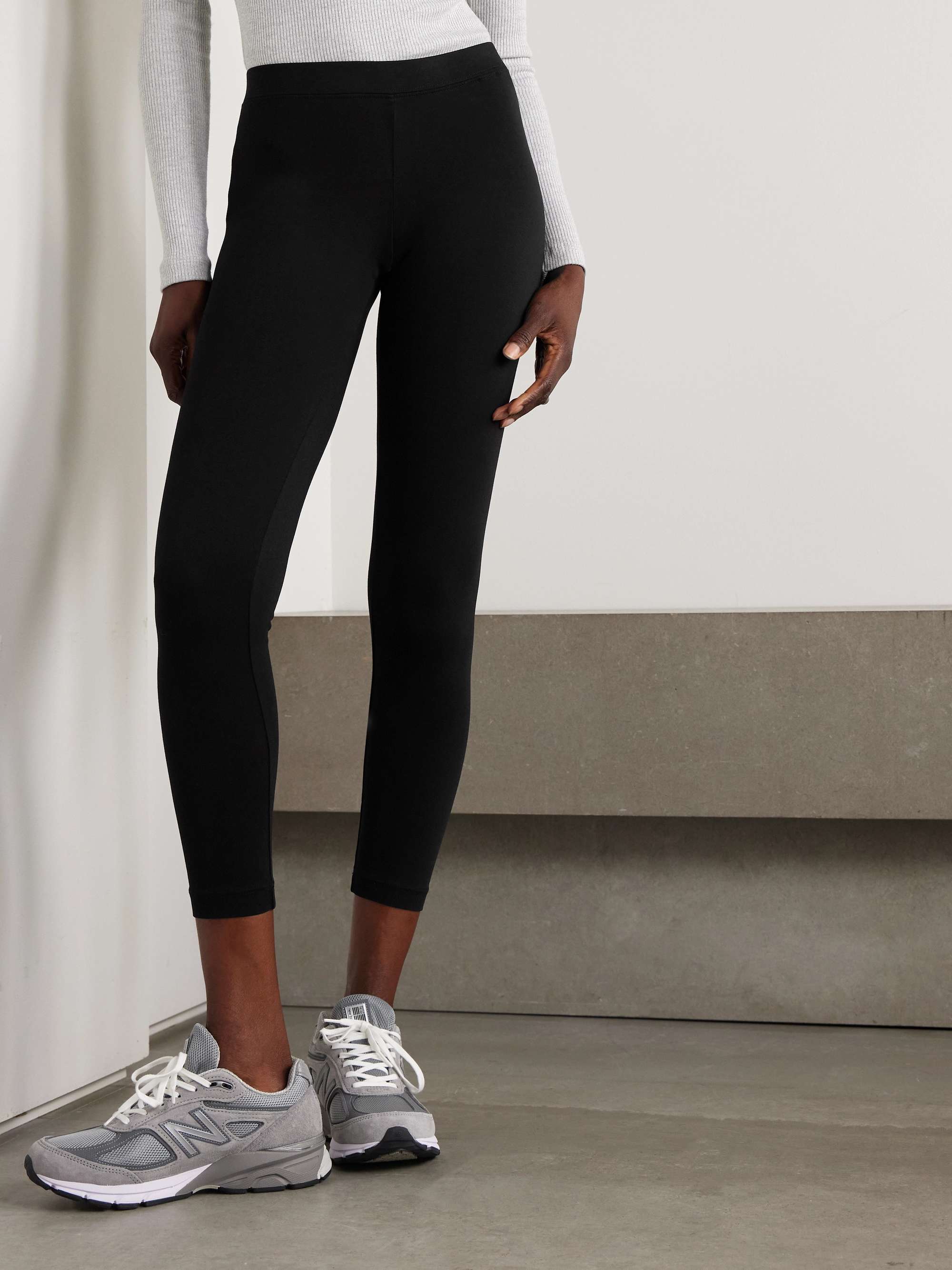 Stretch-Pima cotton jersey leggings view