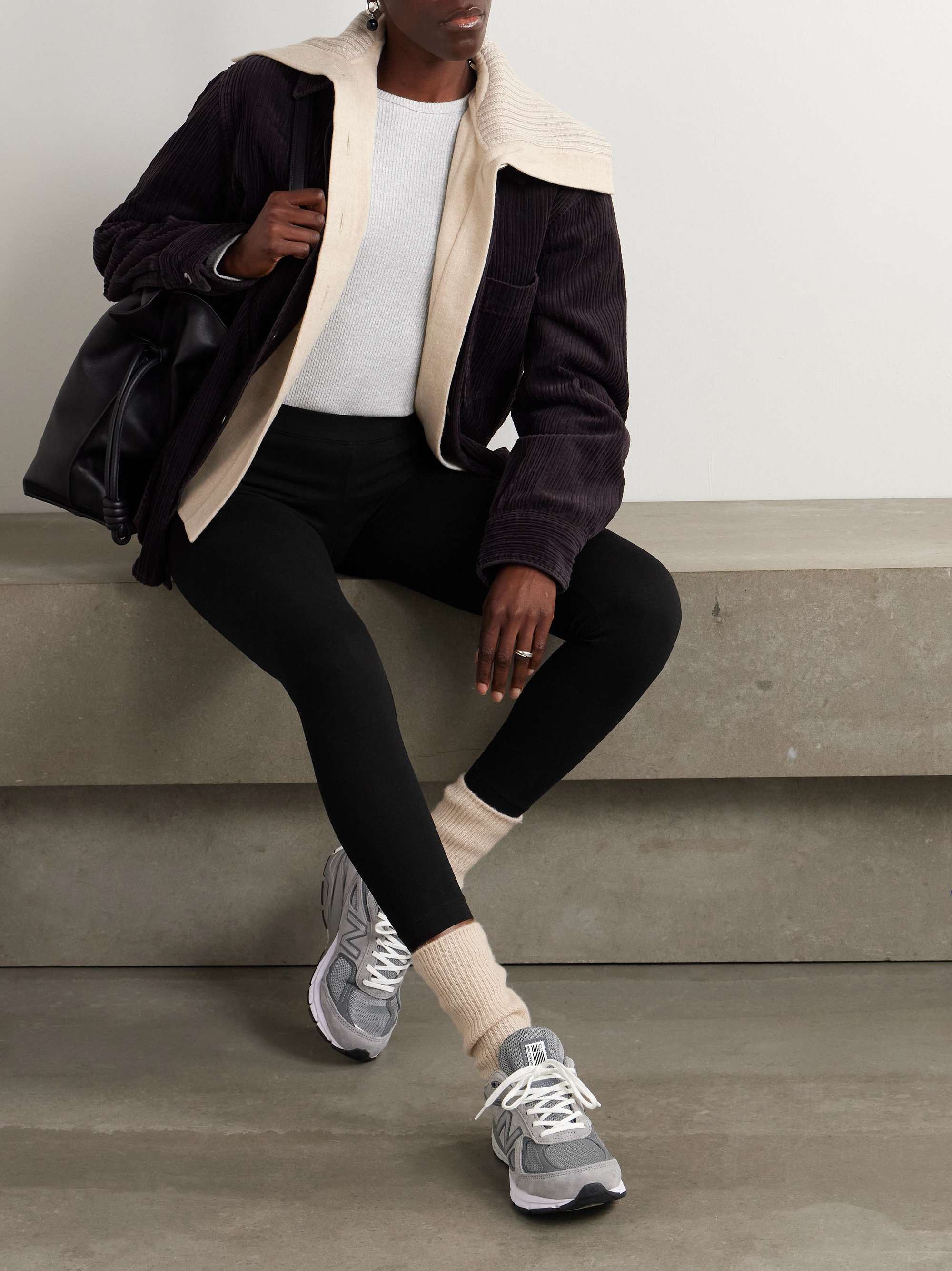 Stretch-Pima cotton jersey leggings view