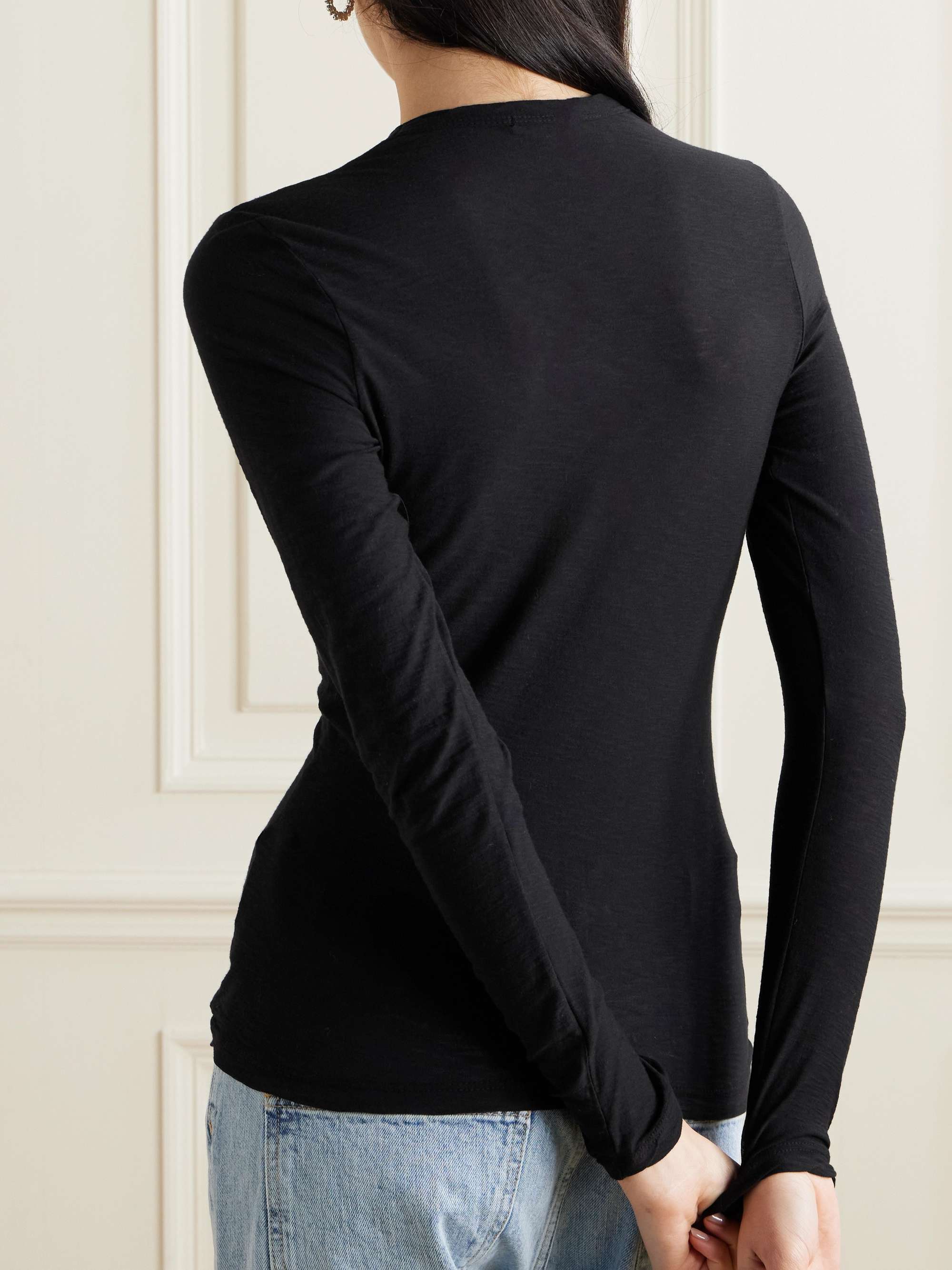 Slub cotton-jersey top view