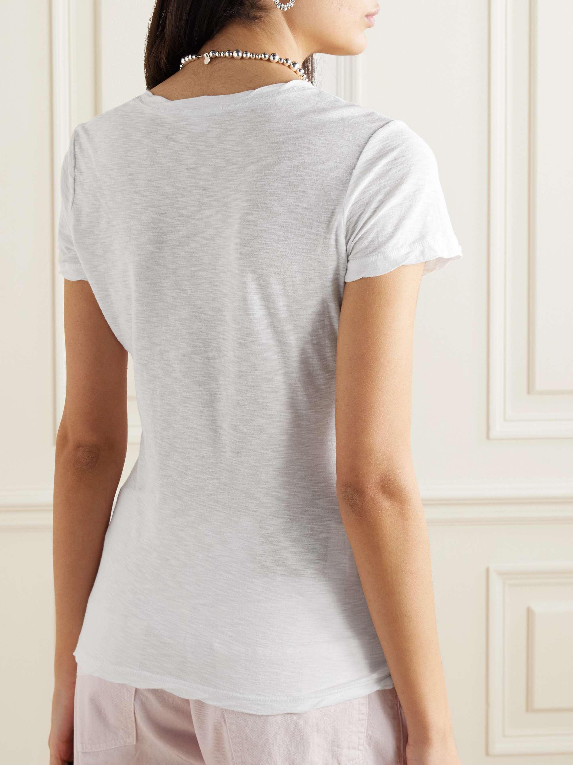 Casual slub cotton T-shirt view