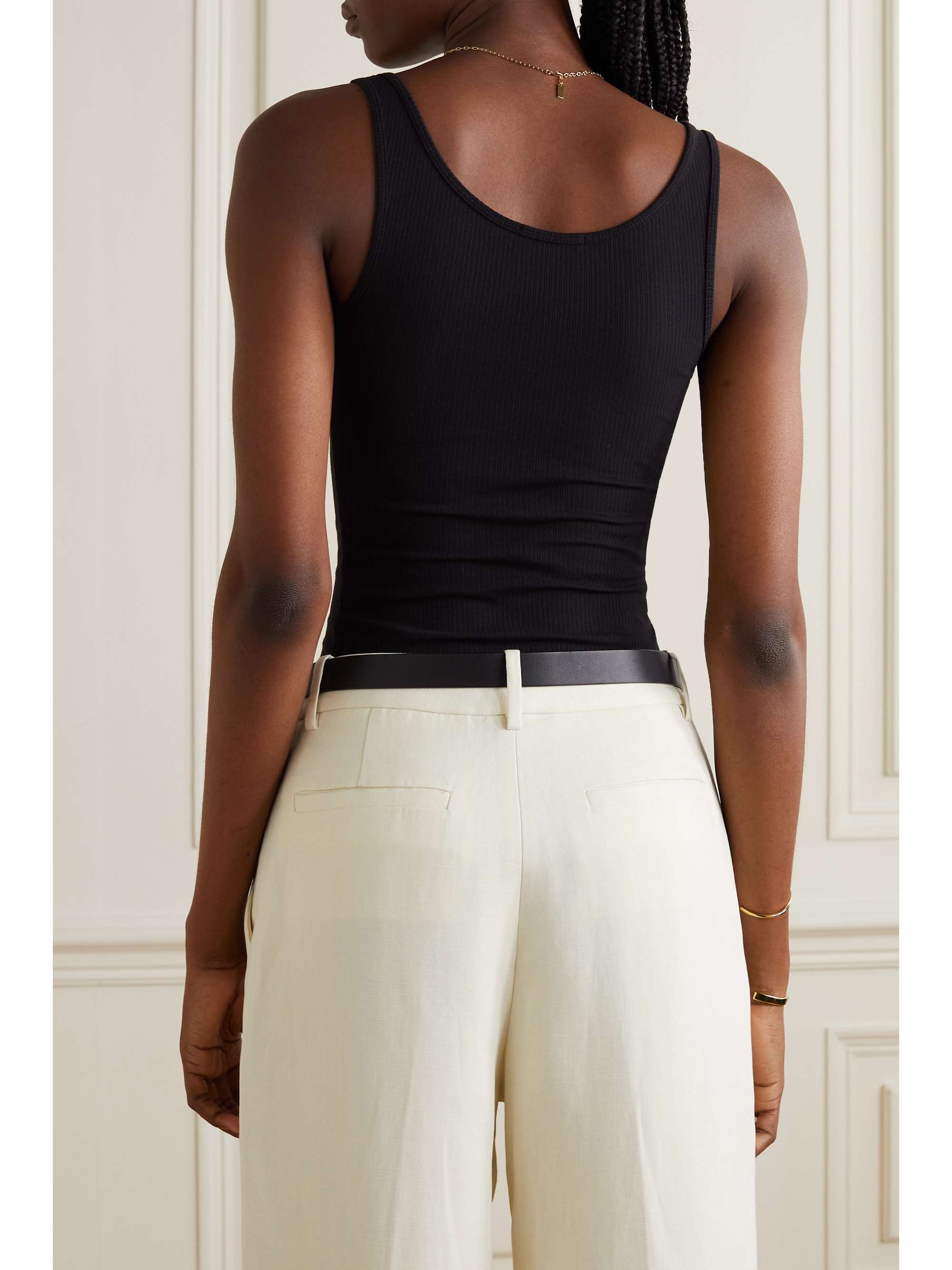 The Daily ribbed stretch-cotton tank view