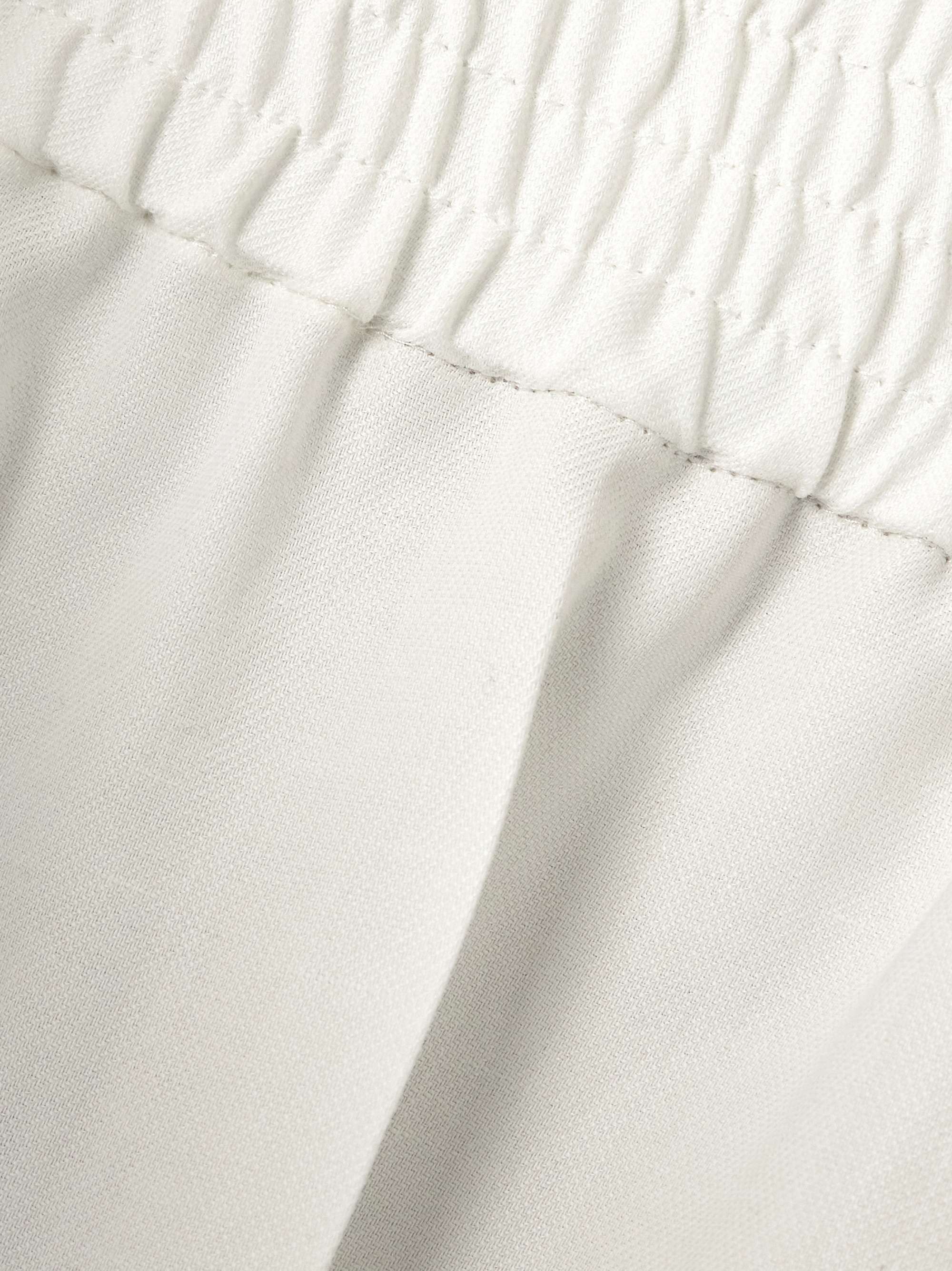 Cropped woven tapered pants view