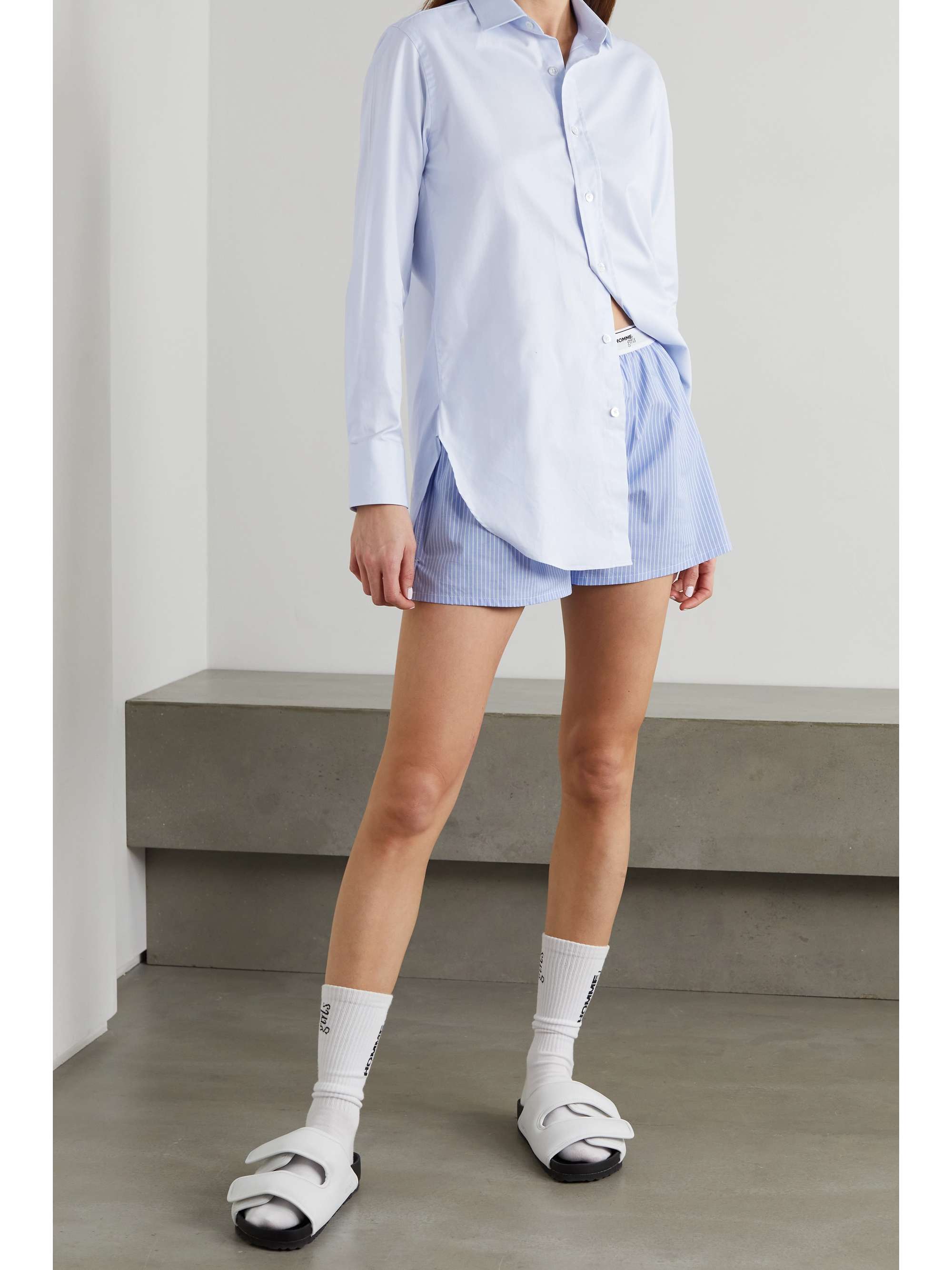 Embroidered cotton-poplin shirt view
