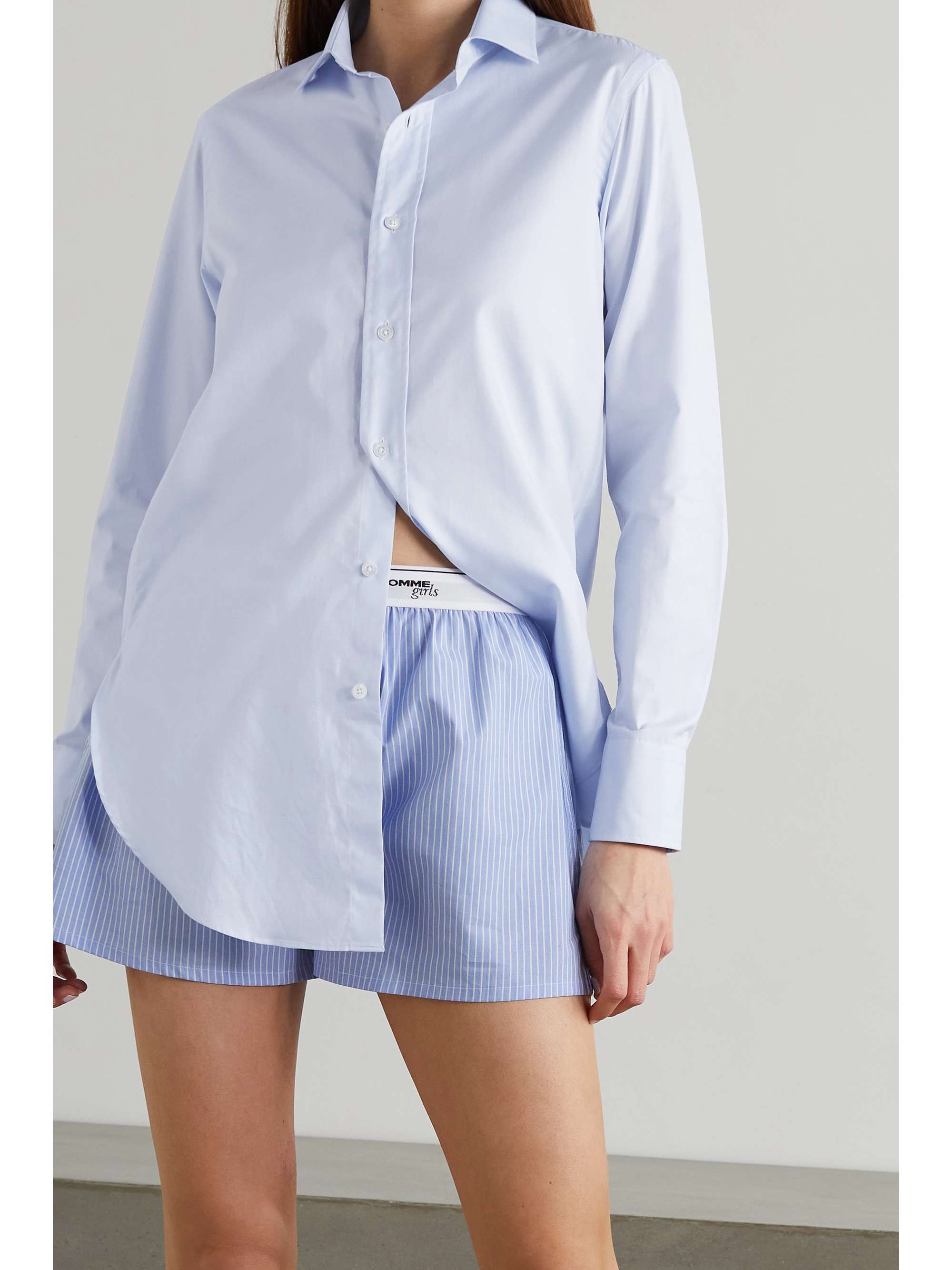 Embroidered cotton-poplin shirt view